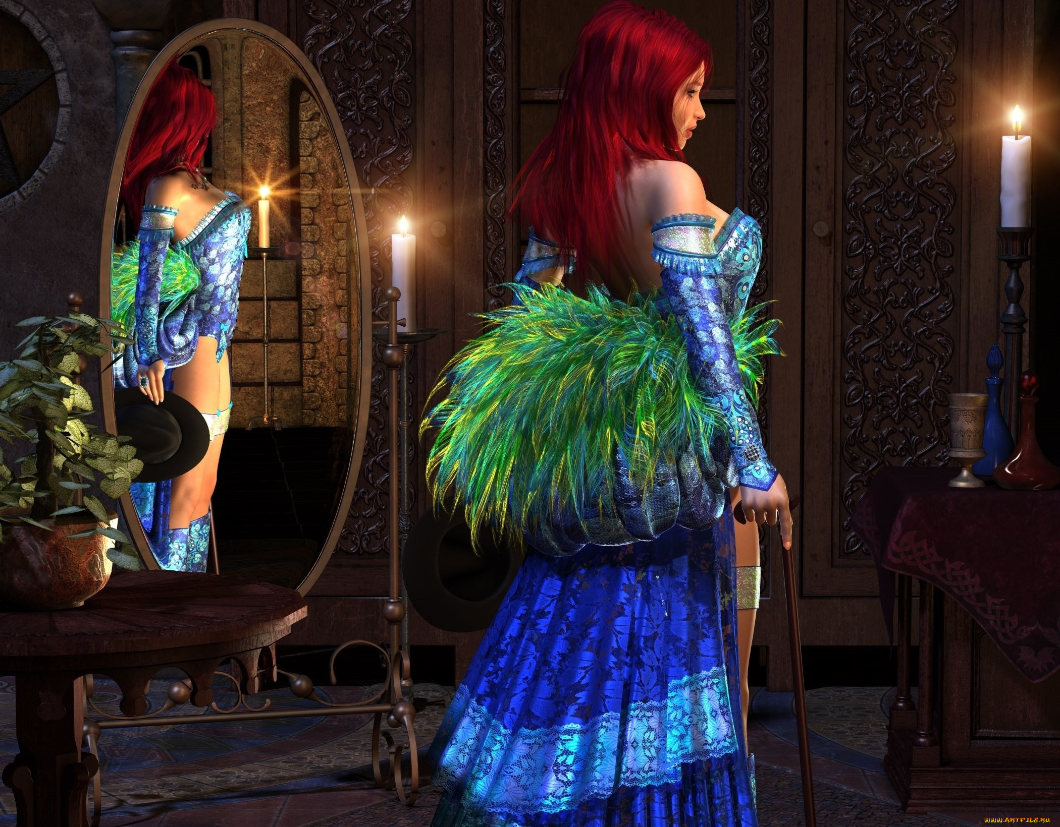 3д, графика, люди, , people, девушка, взгляд, фон