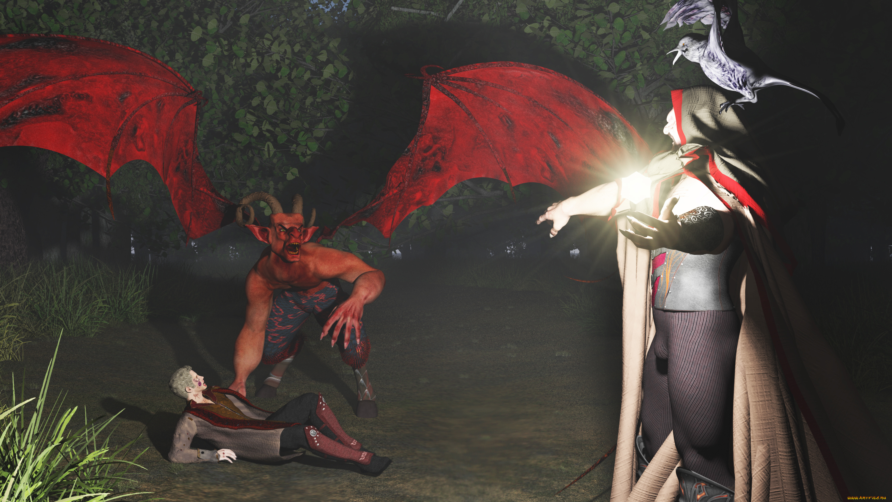 3д, графика, существа, , creatures, демон