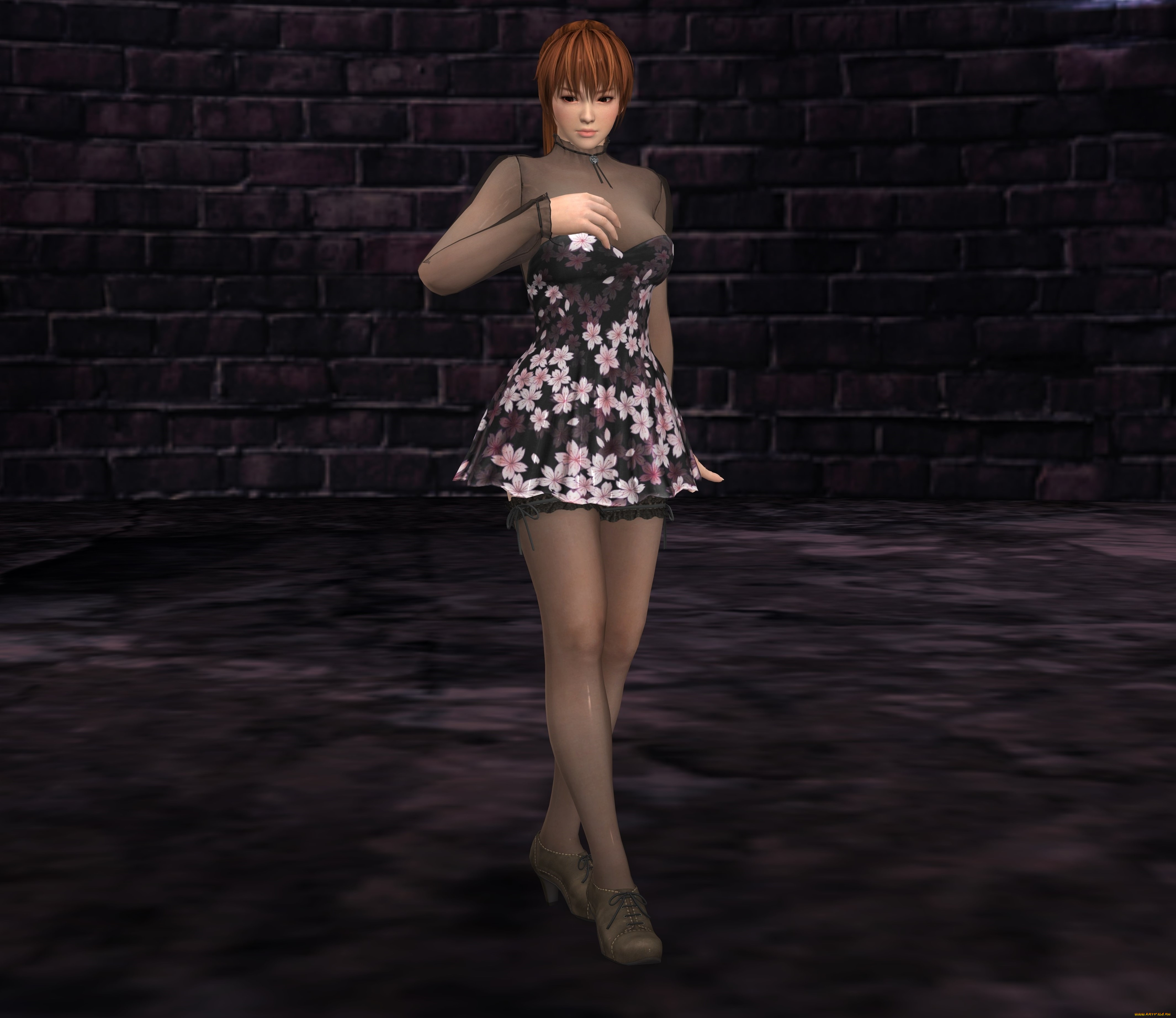 3д, графика, аниме, , anime, фон, взгляд, девушка