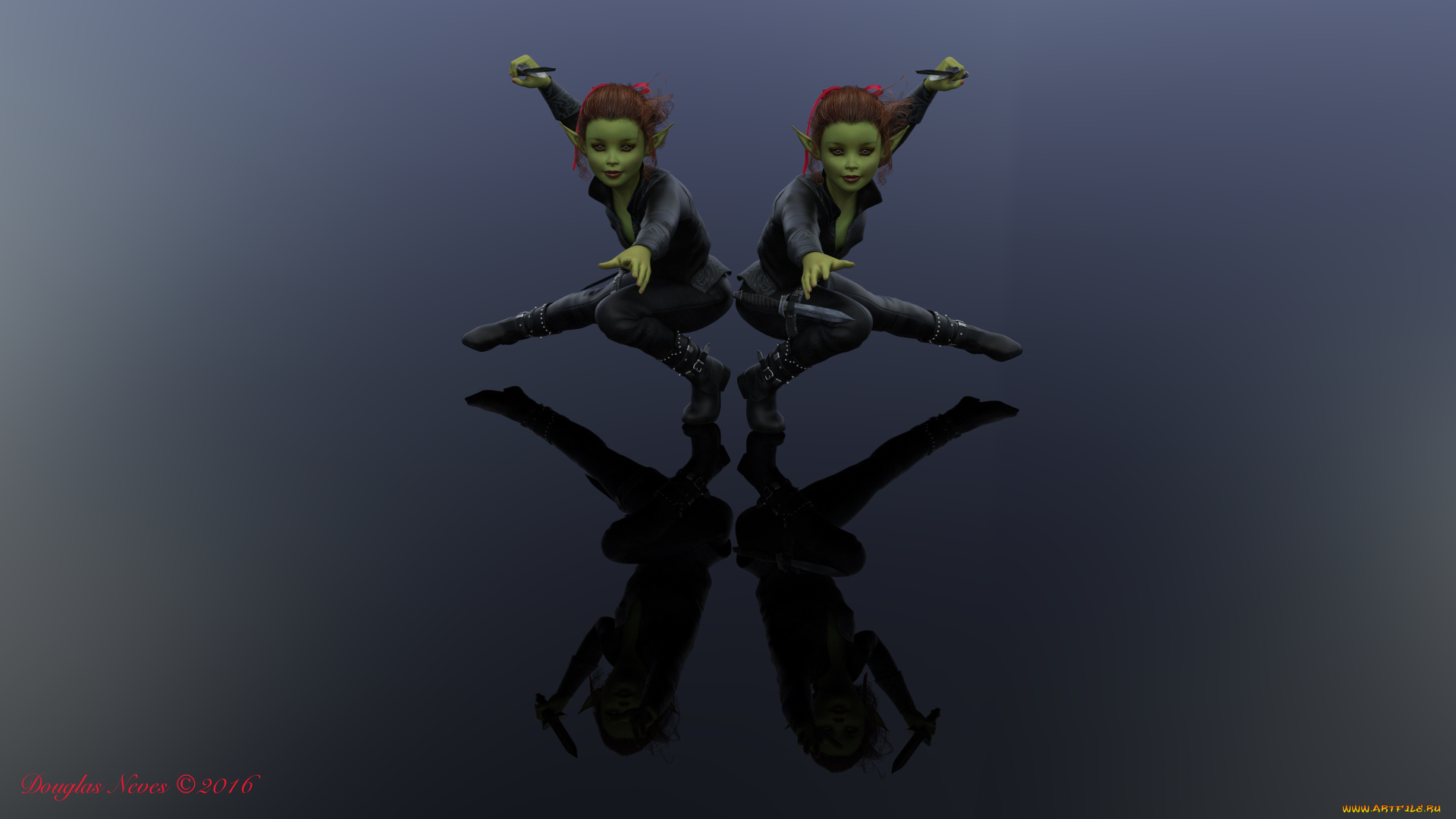 3д, графика, эльфы, , elves, фон, взгляд, эльфийки