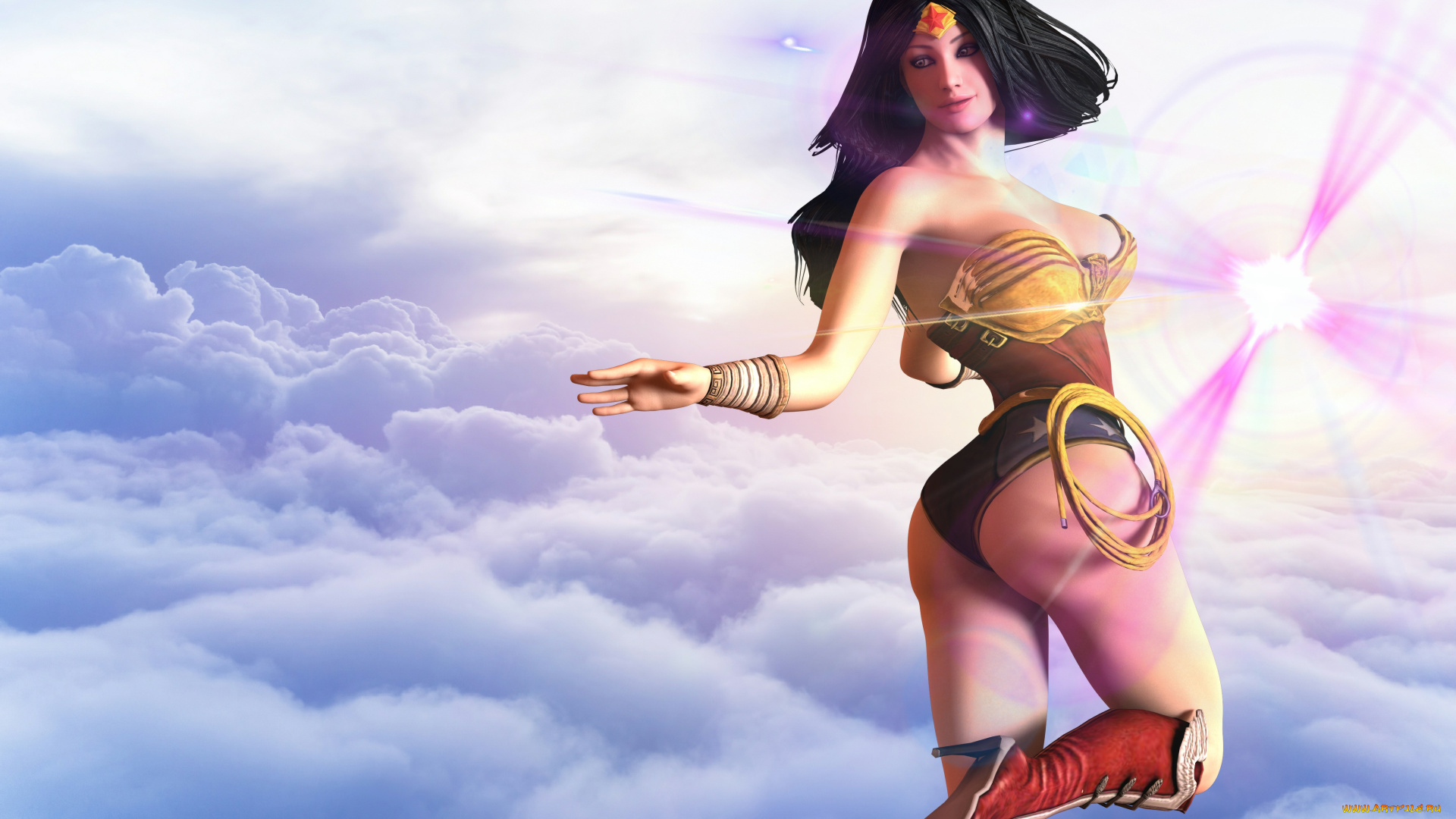 3д, графика, фантазия, , fantasy, девушка, фон, взгляд