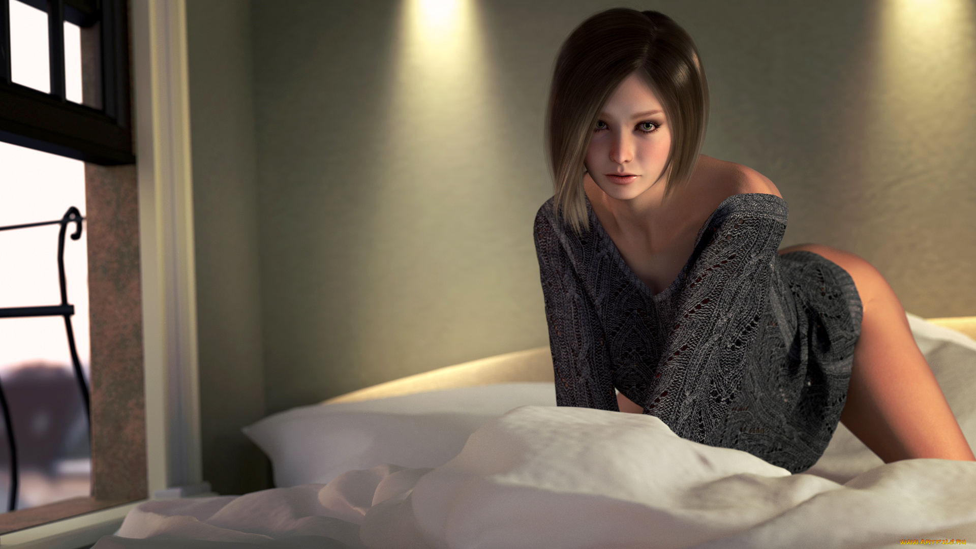 3д, графика, люди, , people, фон, взгляд, девушка