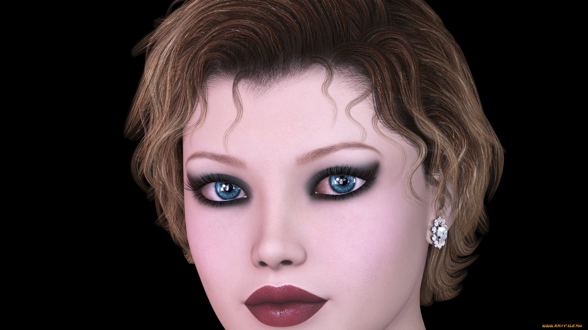 3д, графика, портрет, , portraits, фон, девушка, взгляд