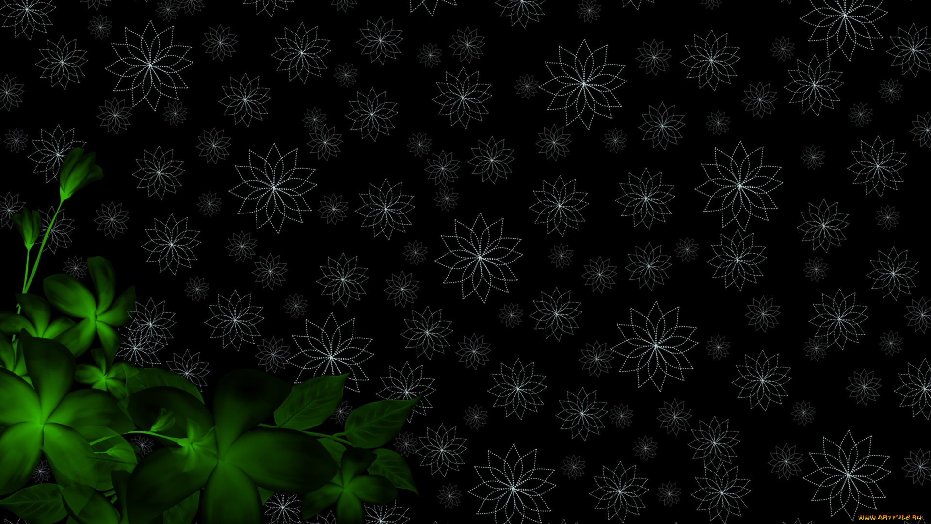 векторная, графика, графика, , graphics, листья