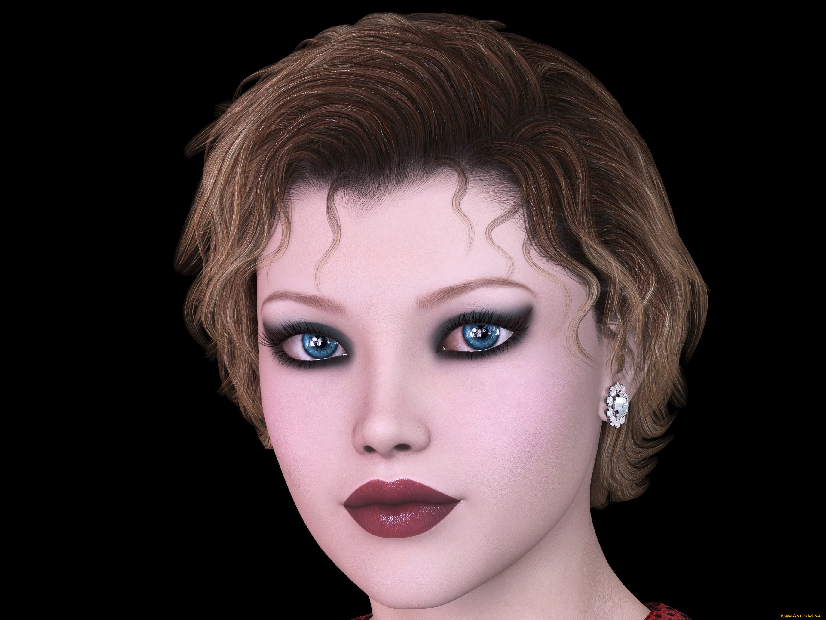 3д, графика, портрет, , portraits, фон, девушка, взгляд