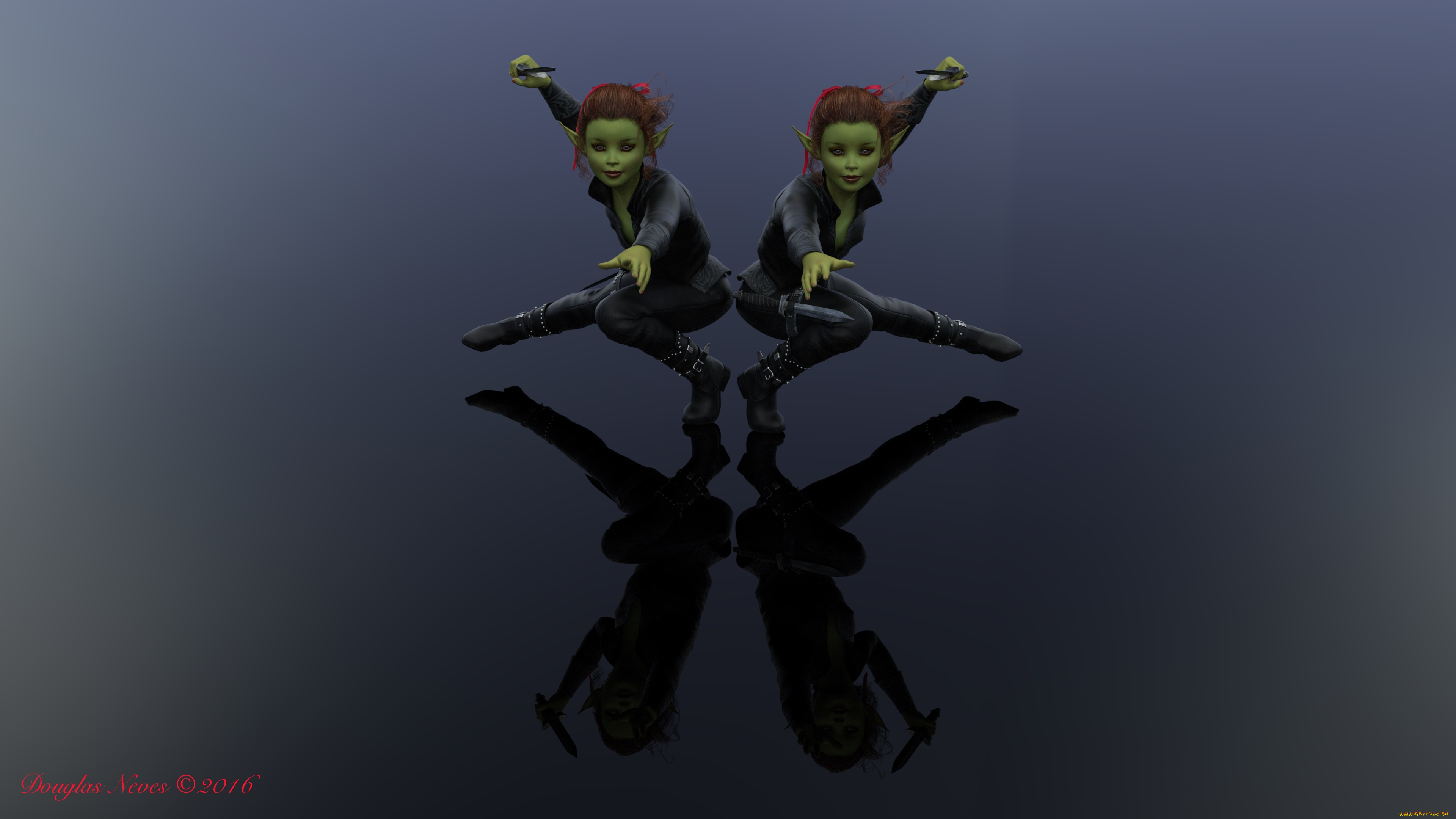 3д, графика, эльфы, , elves, фон, взгляд, эльфийки