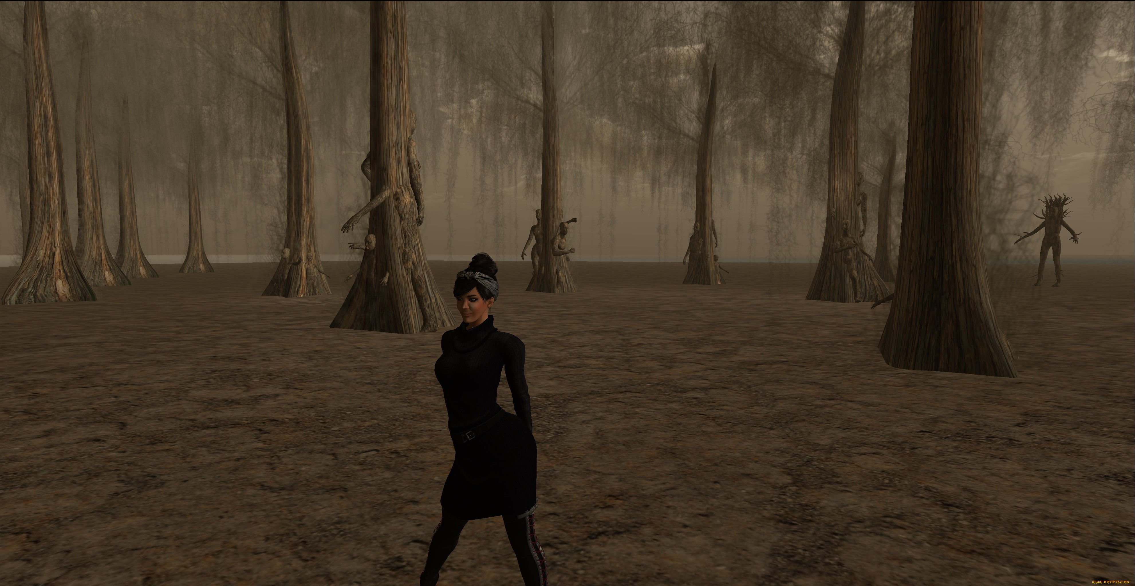 3д, графика, фантазия, , fantasy, фон, девушка, взгляд