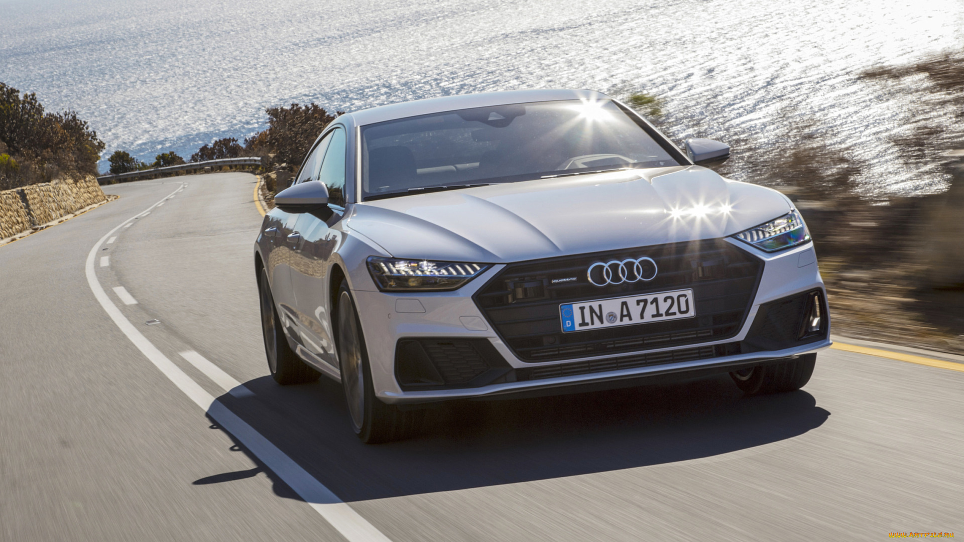 audi, a7, sportback, 2019, автомобили, audi, a7, sportback, 2019, белый