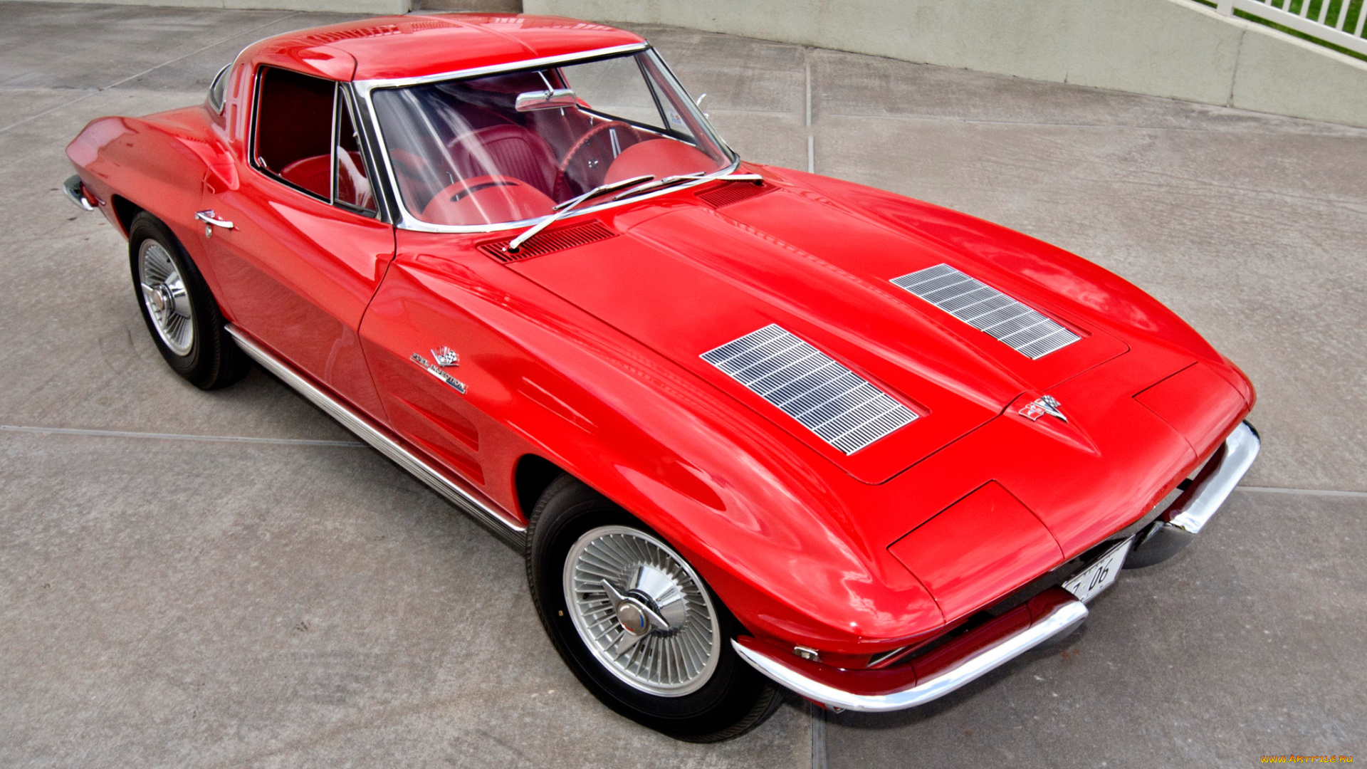 corvette, sting, ray, z06, 1963, автомобили, corvette, red, 1963, z06, sting, ray
