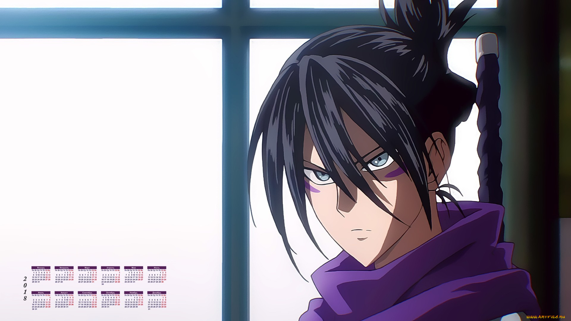календари, аниме, девушка, лицо, взгляд