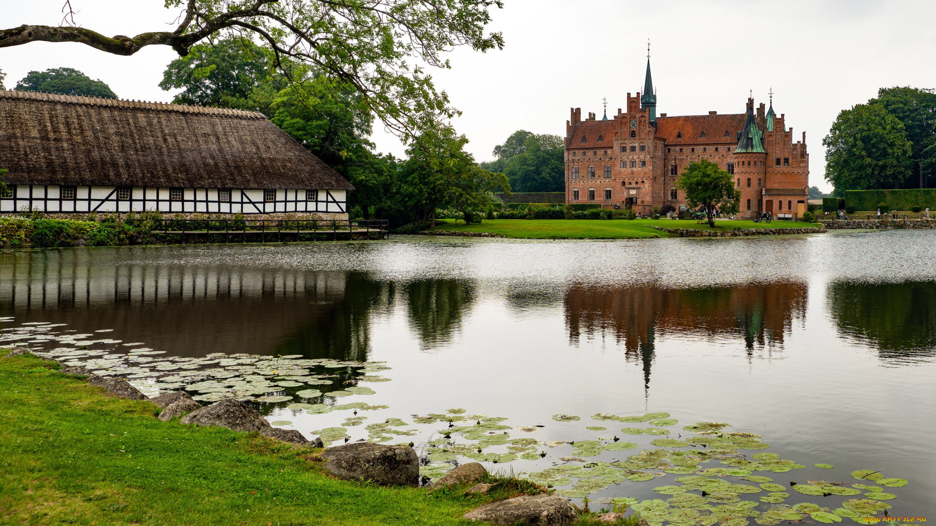 egeskov, castle, города, замки, дании, egeskov, castle