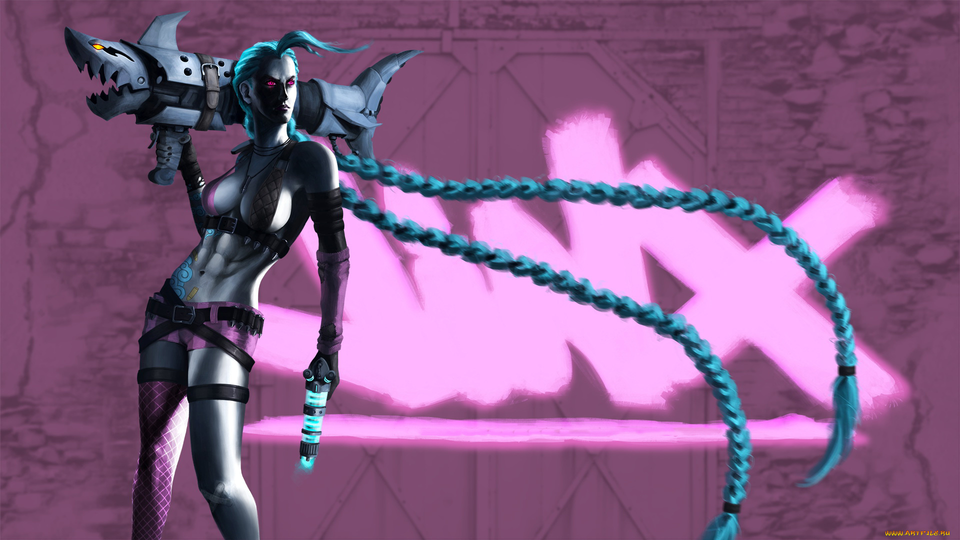 видео, игры, league, of, legends, косы, оружие, фон, девушка