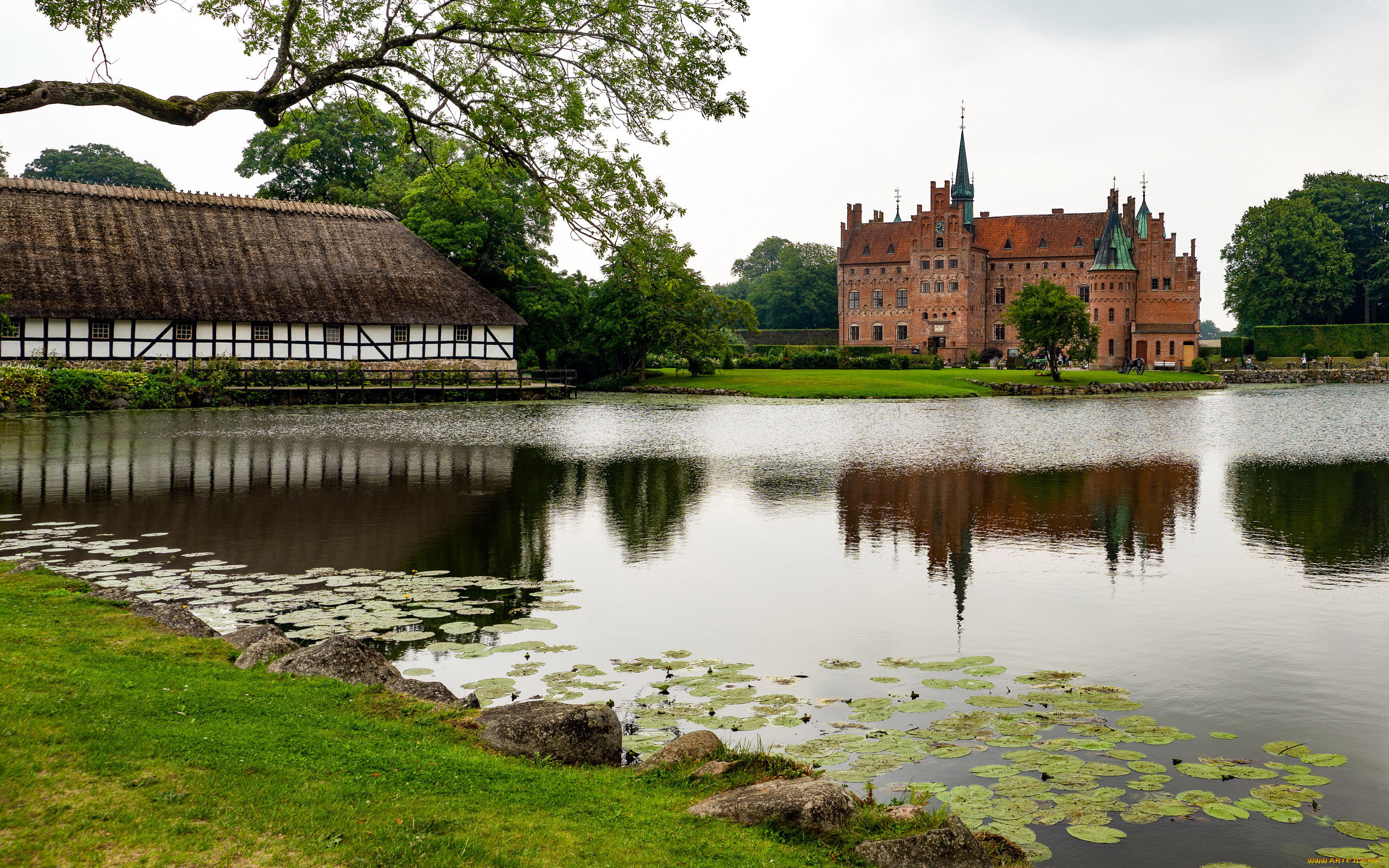 egeskov, castle, города, замки, дании, egeskov, castle