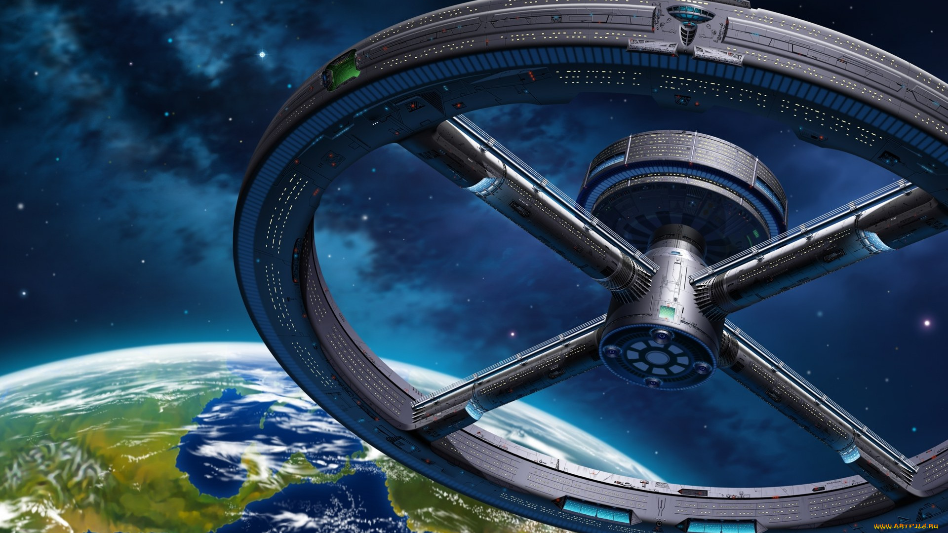 фэнтези, космические, корабли, , звездолеты, , станции, космос, планета, станция