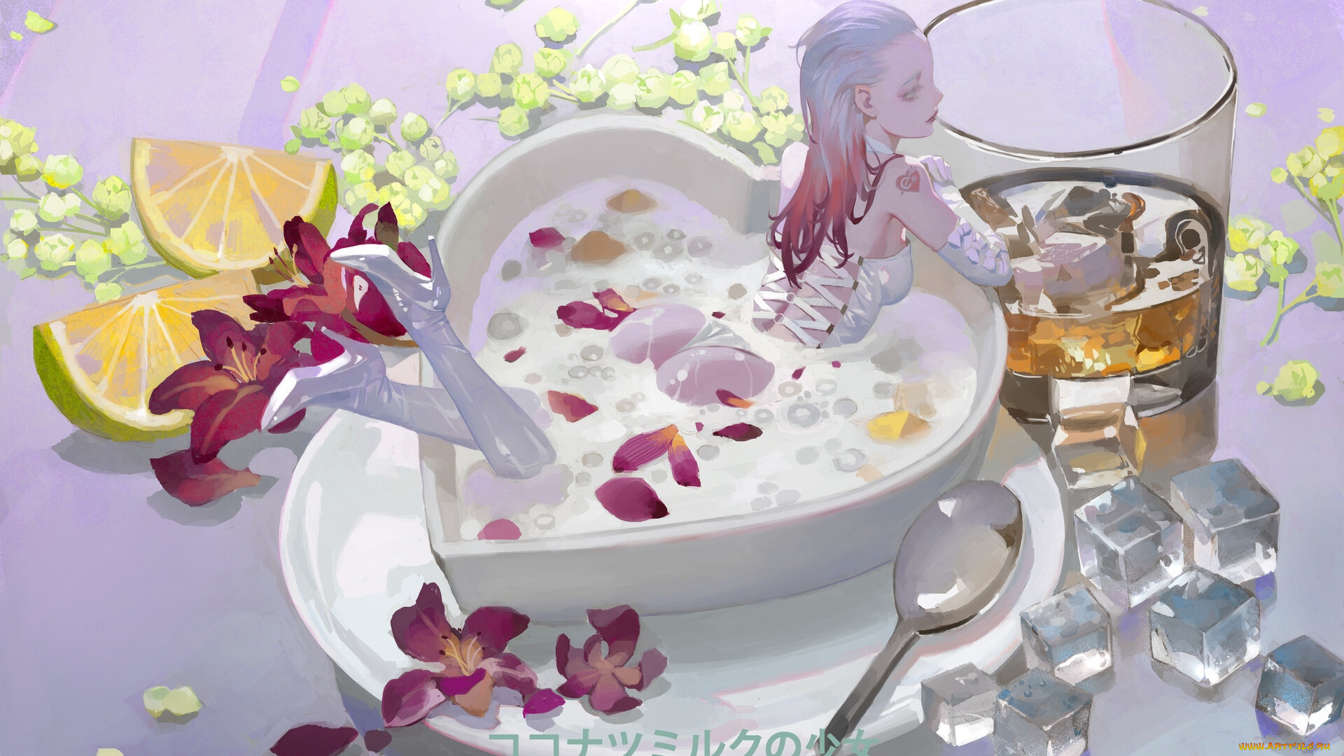 аниме, unknown, , другое, , девушка, еда, дух