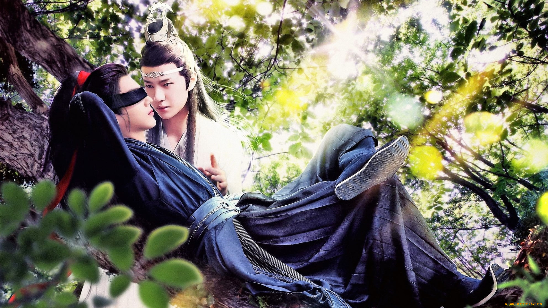 разное, компьютерный, дизайн, вэй, усянь, лань, ванцзы, повязка, дерево