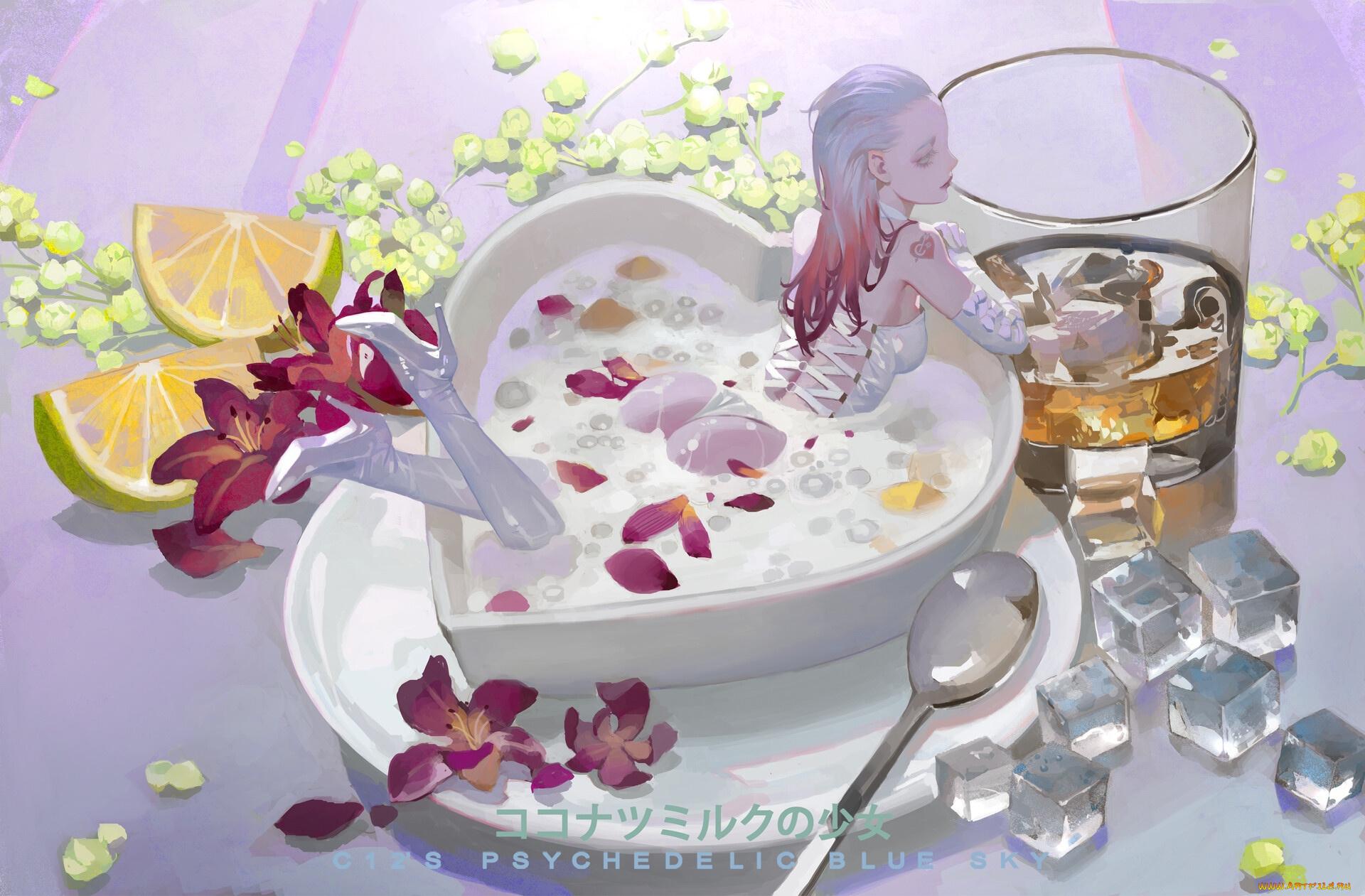 аниме, unknown, , другое, , девушка, еда, дух