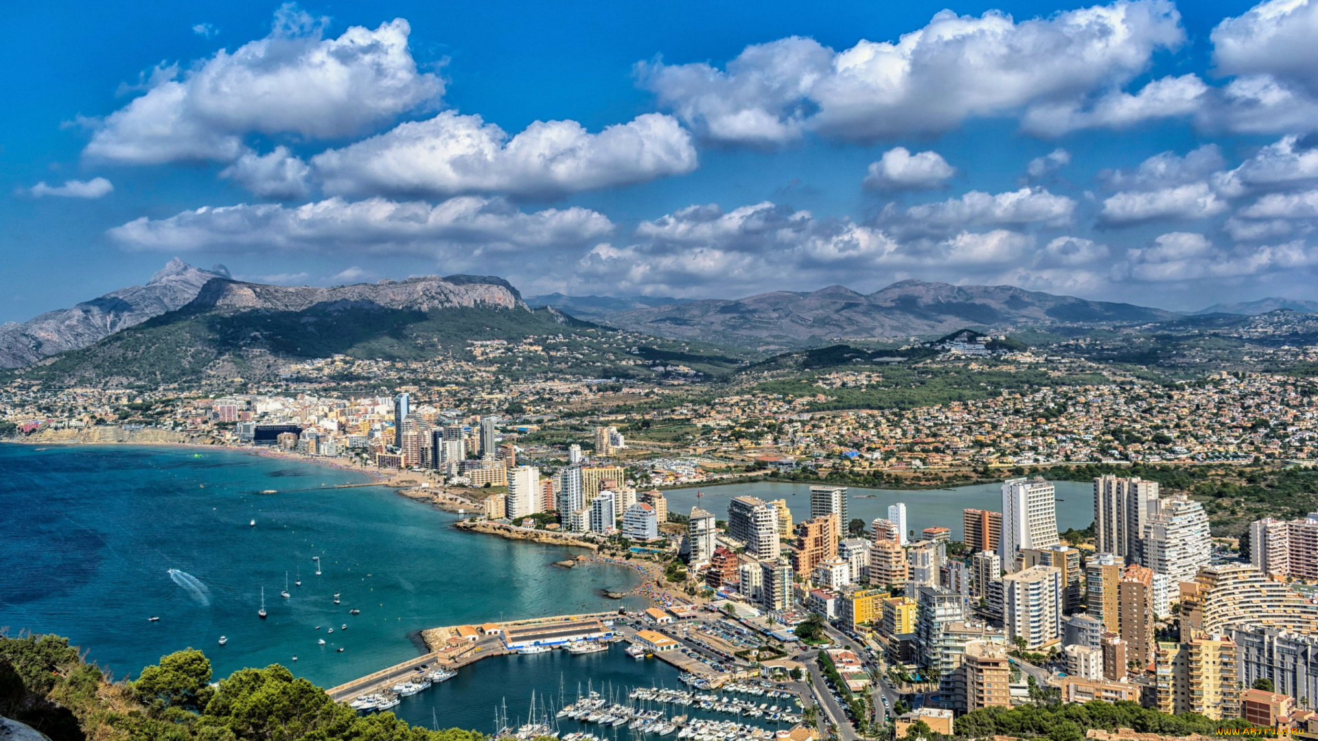 calpe, alicante, valencia, spain, города, -, панорамы