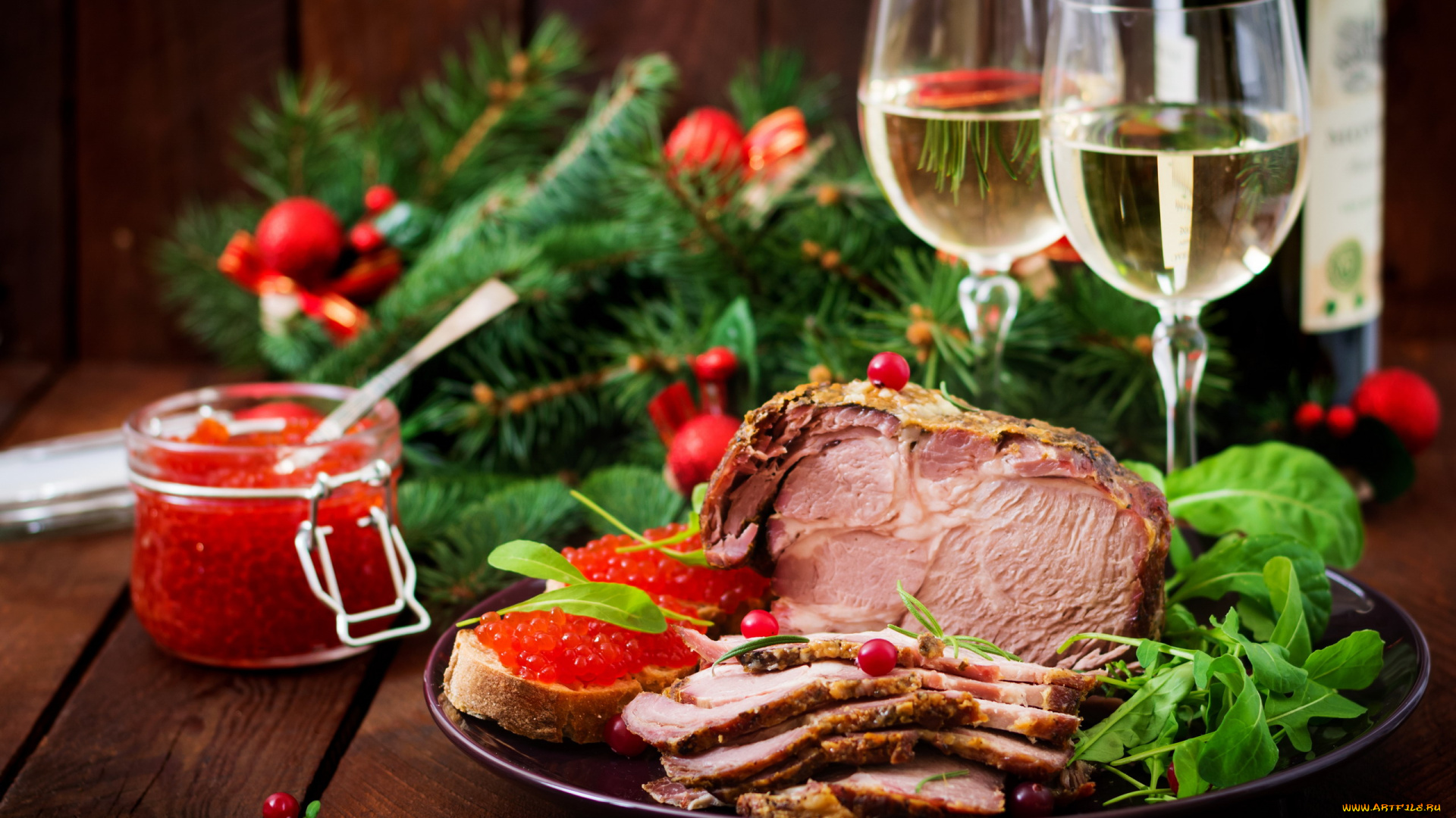 еда, разное, буженина, икра, бутерброды, зелень, вино