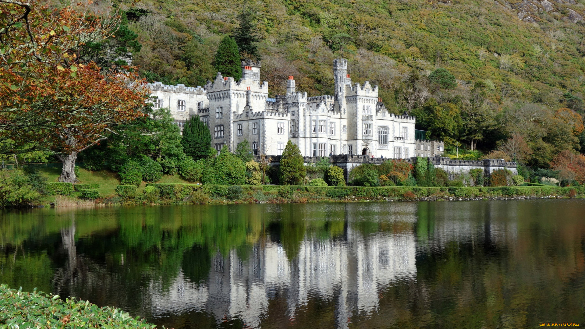 kylemore, abbey, ireland, города, -, католические, соборы, , костелы, , аббатства, kylemore, abbey