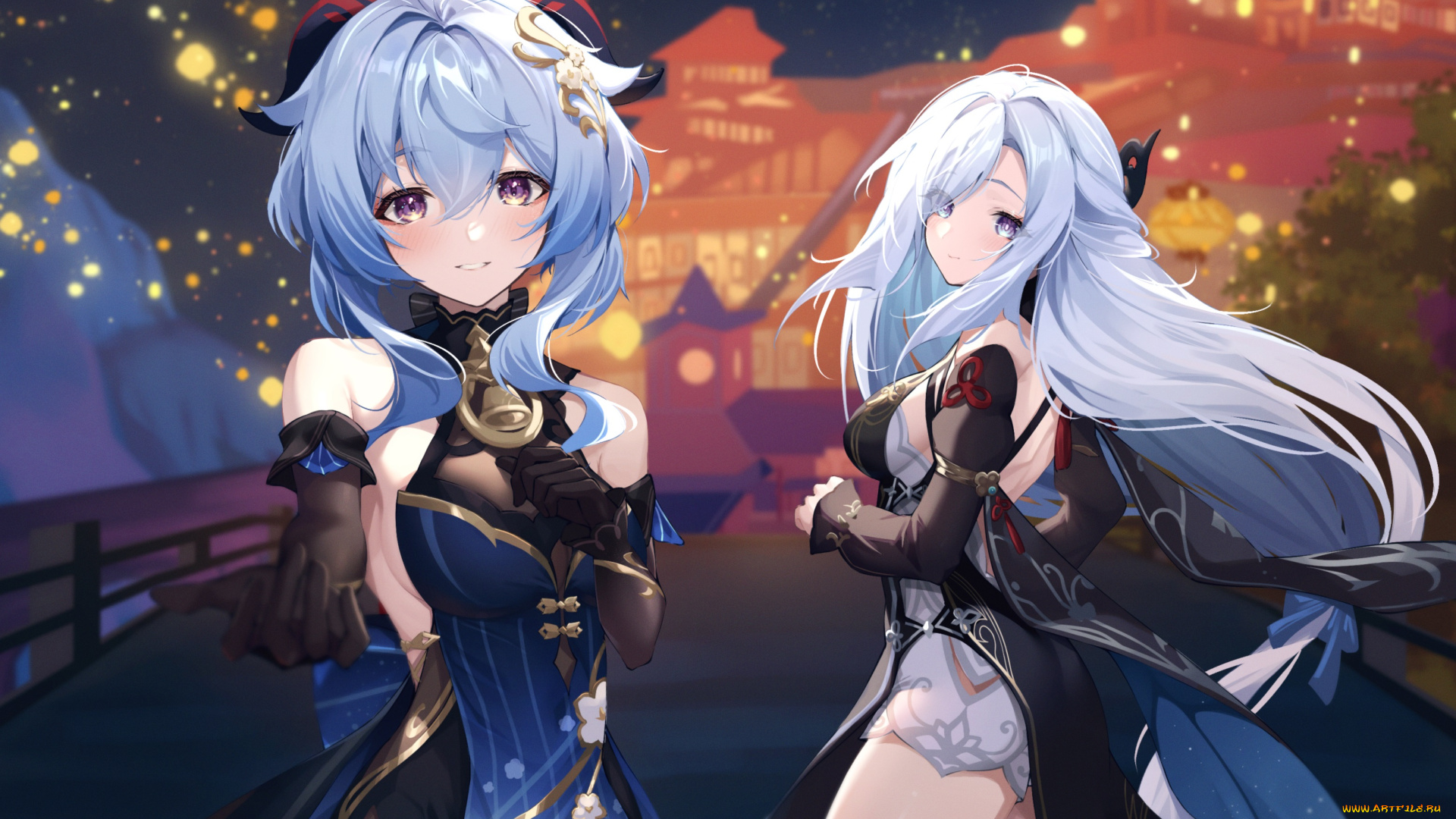 аниме, genshin, impact, девушки