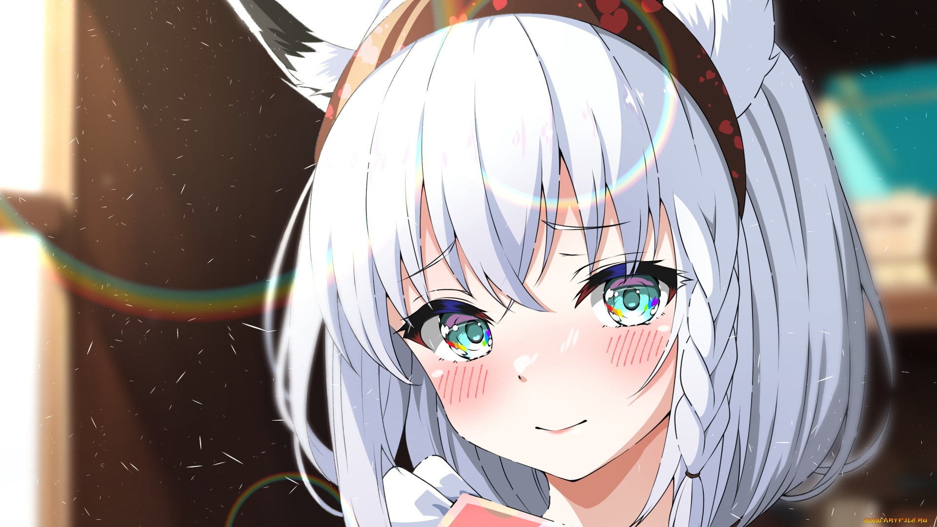 аниме, virtual, youtuber, девушка, взгляд