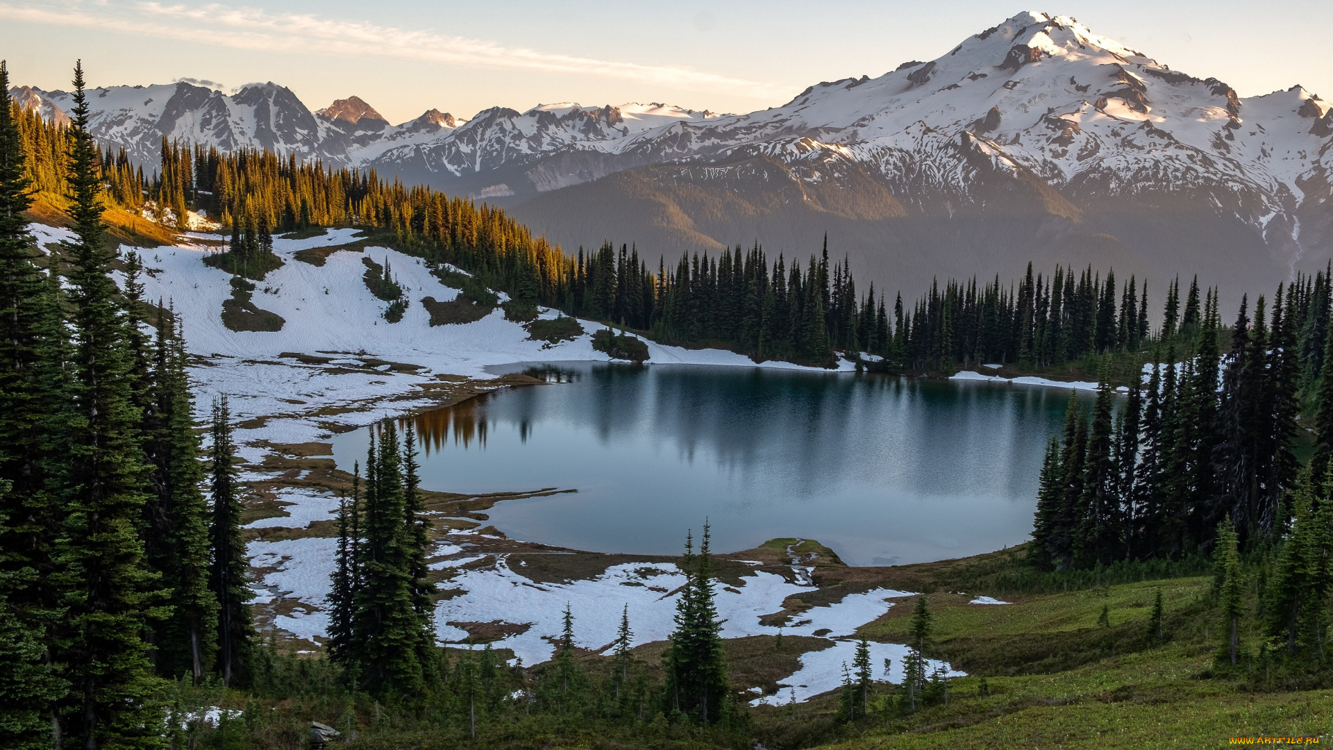 природа, пейзажи, лес, горы, озеро