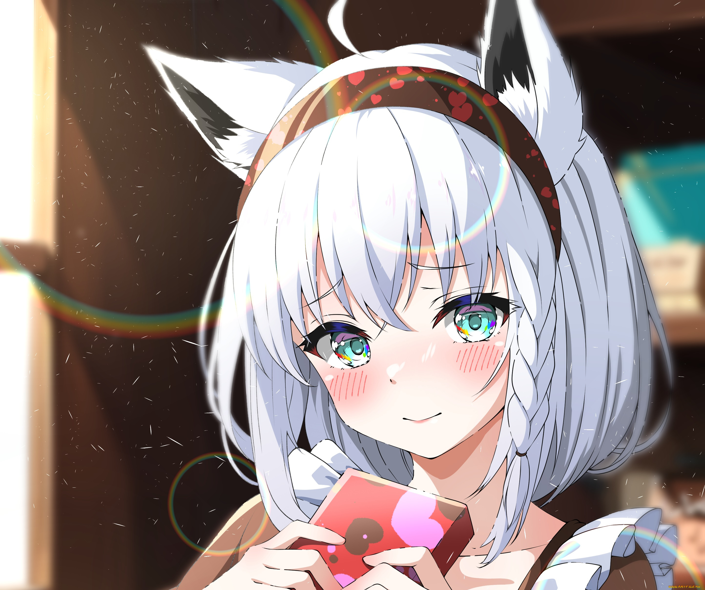 аниме, virtual, youtuber, девушка, взгляд