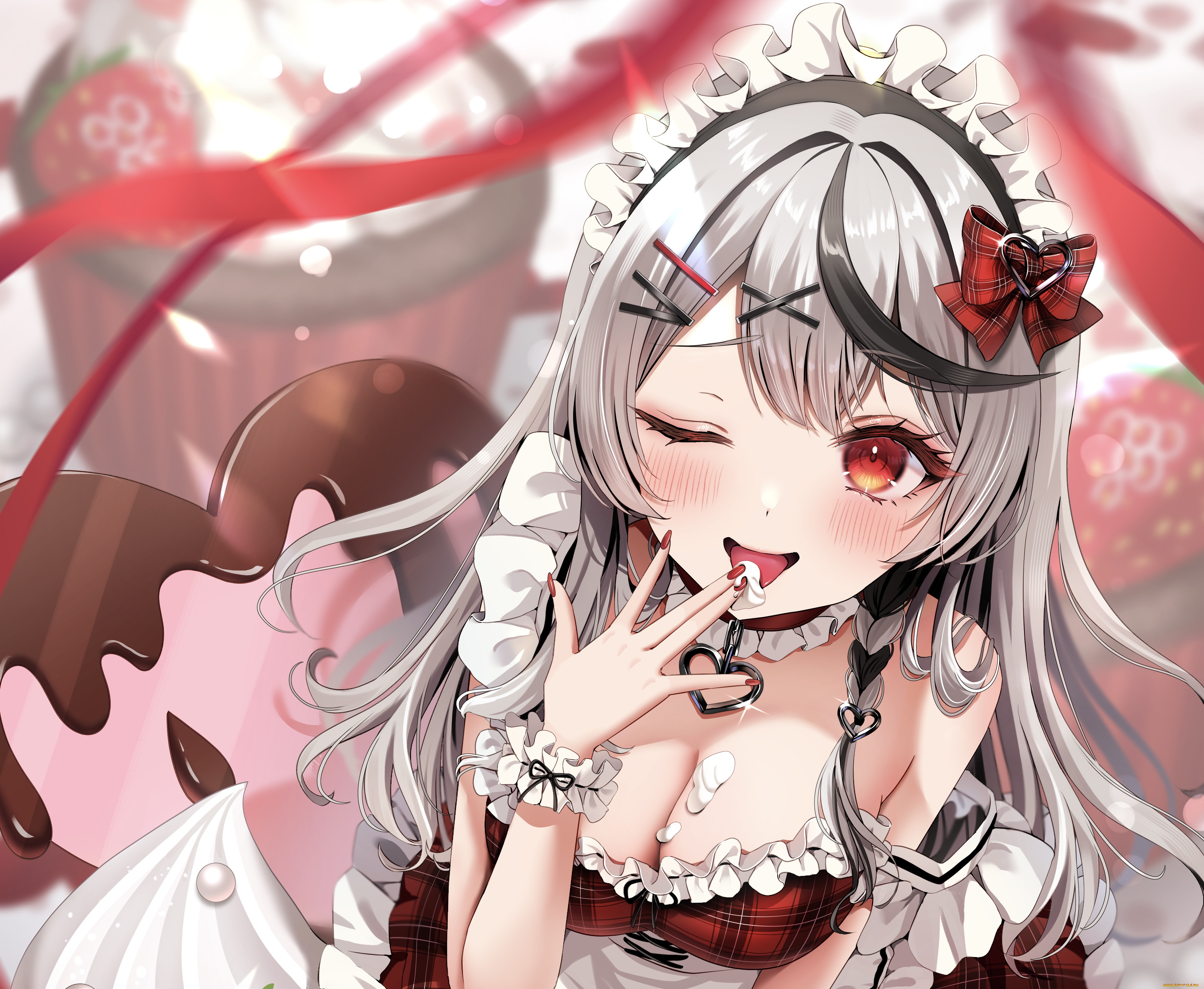 аниме, virtual, youtuber, девушка, взгляд