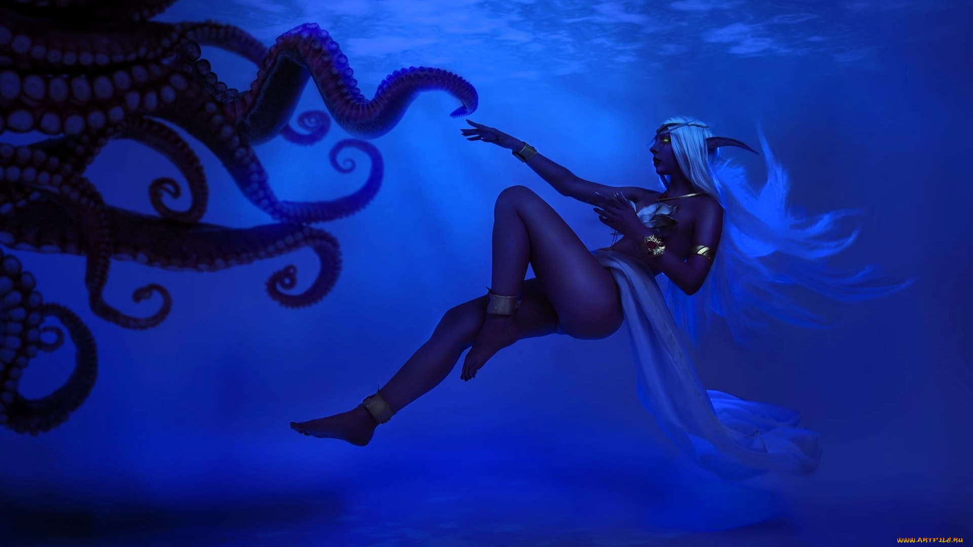 девушки, ольга, кожевникова, , lady, bell, образ, косплей, вода, щупальца