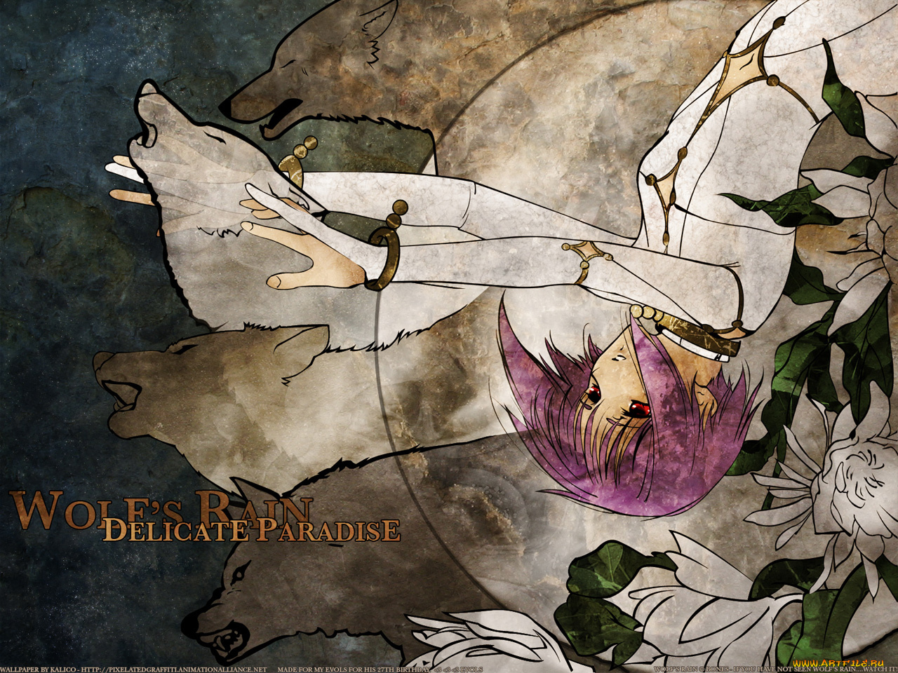 аниме, wolf`s, rain