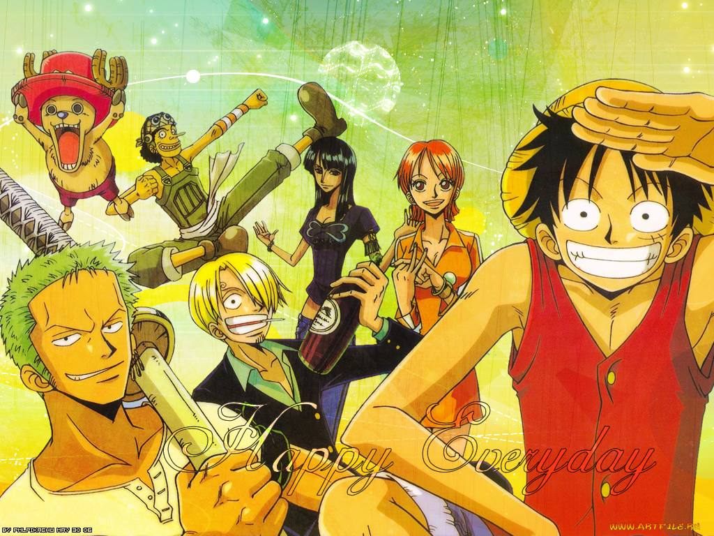 happy, everyday, аниме, one, piece, nami, monkey, d, luffy, nico, robin, sanji, roronoa, zoro, chopper, usopp
