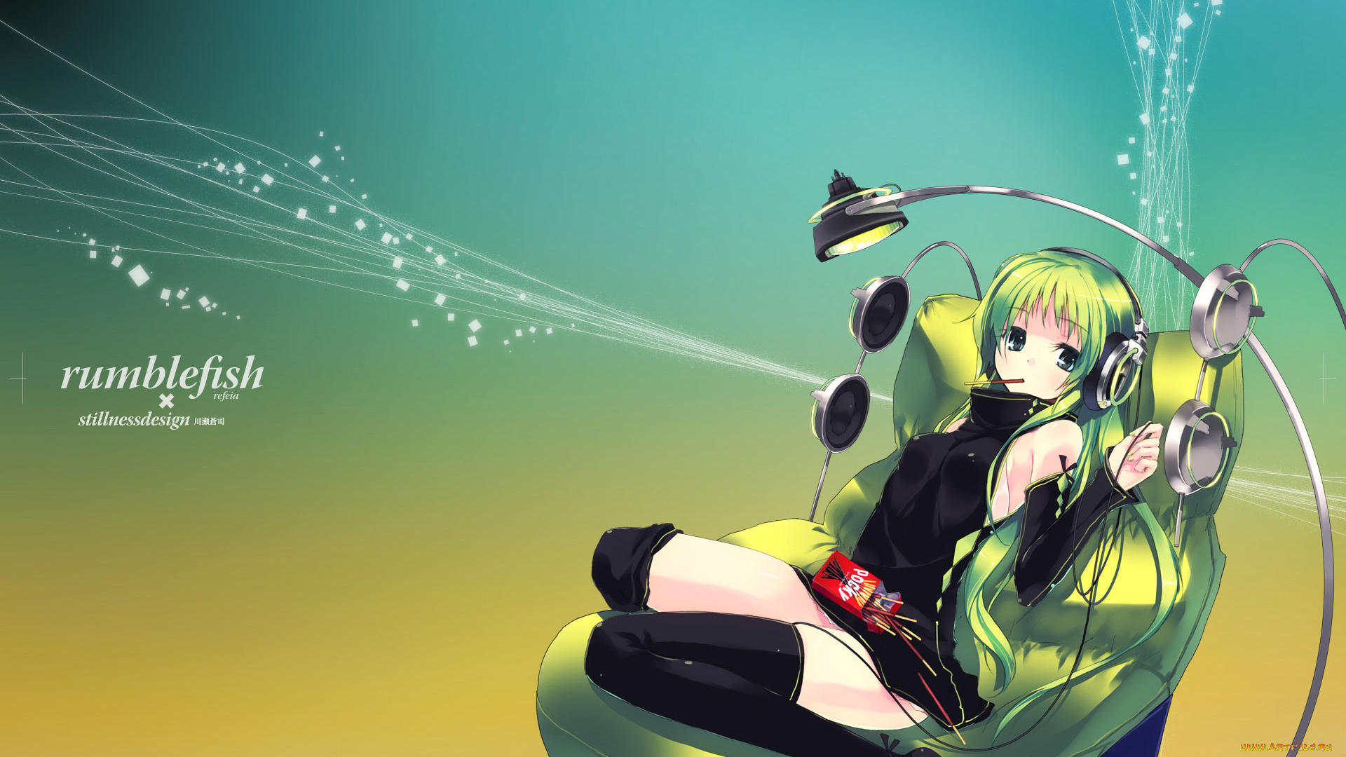 аниме, headphones, instrumental