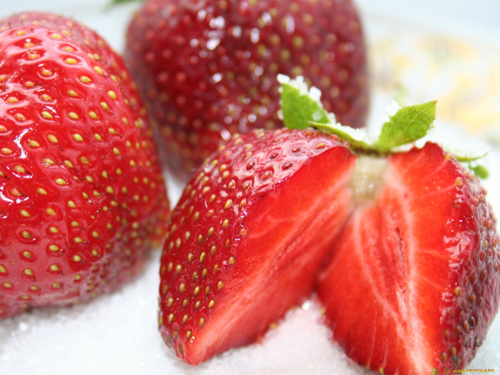 еда, клубника, земляника