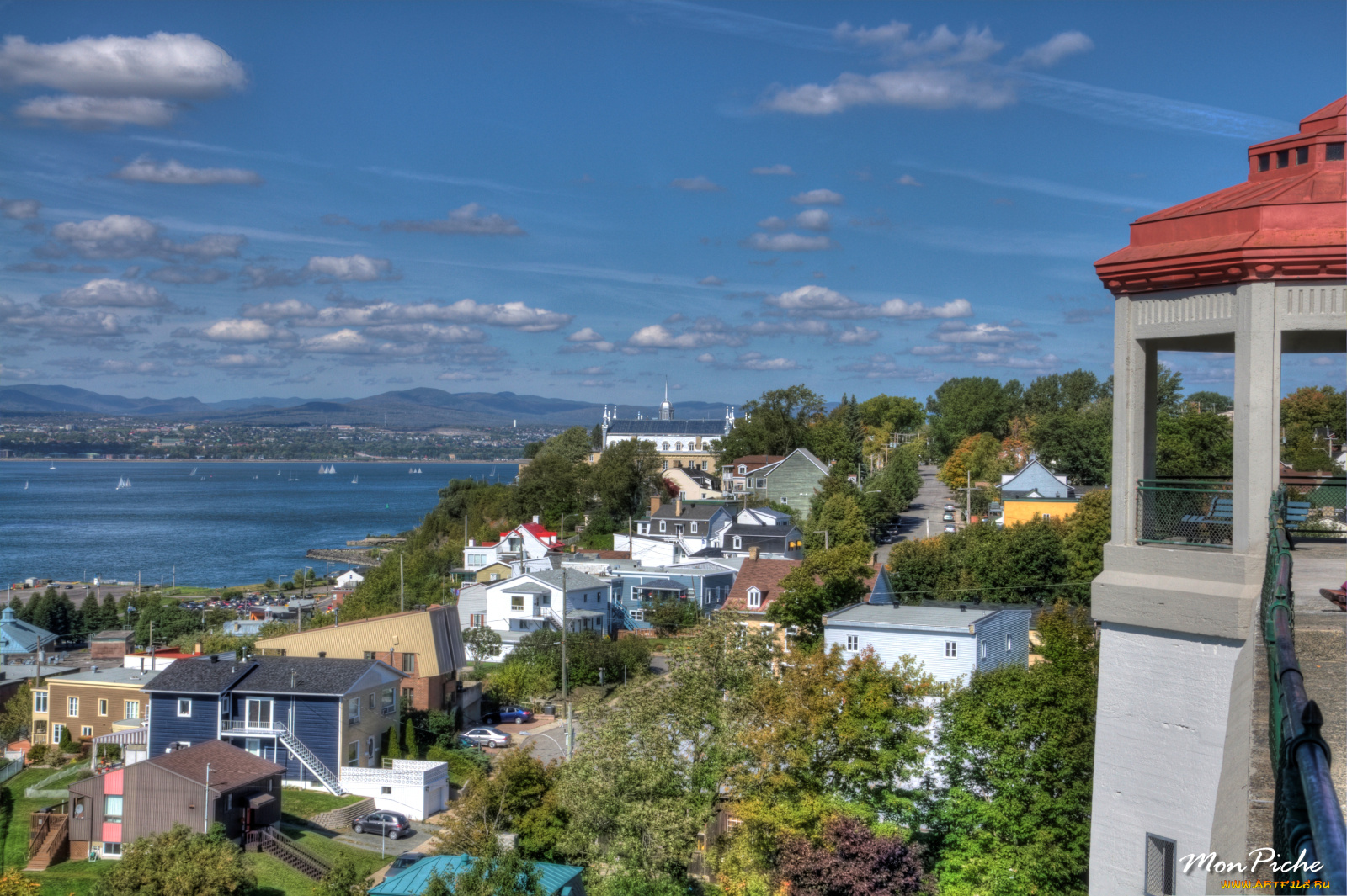 города, пейзажи, квебек, леви
