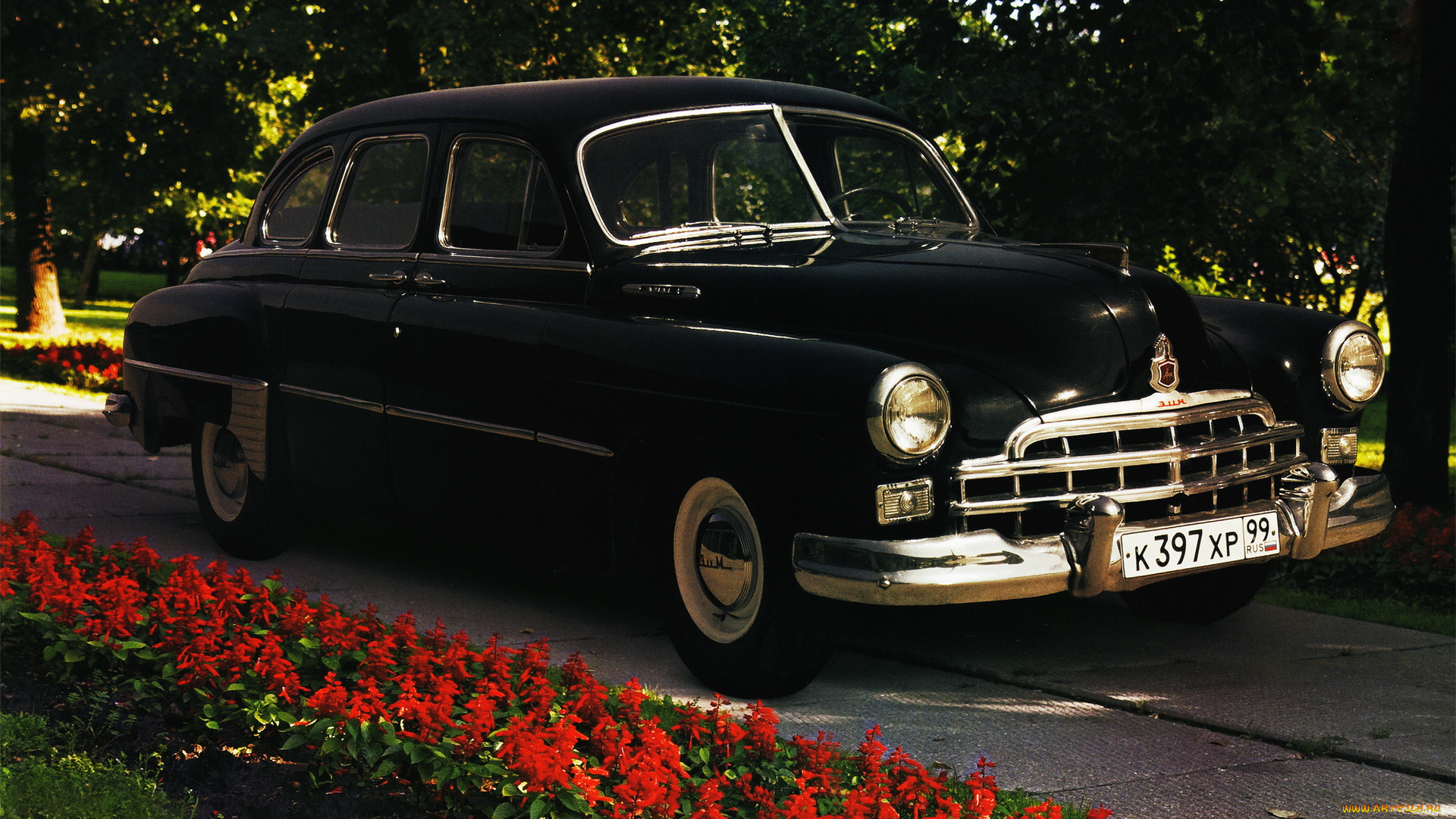 автомобили, газ, ретро, зим, черный, лимузин