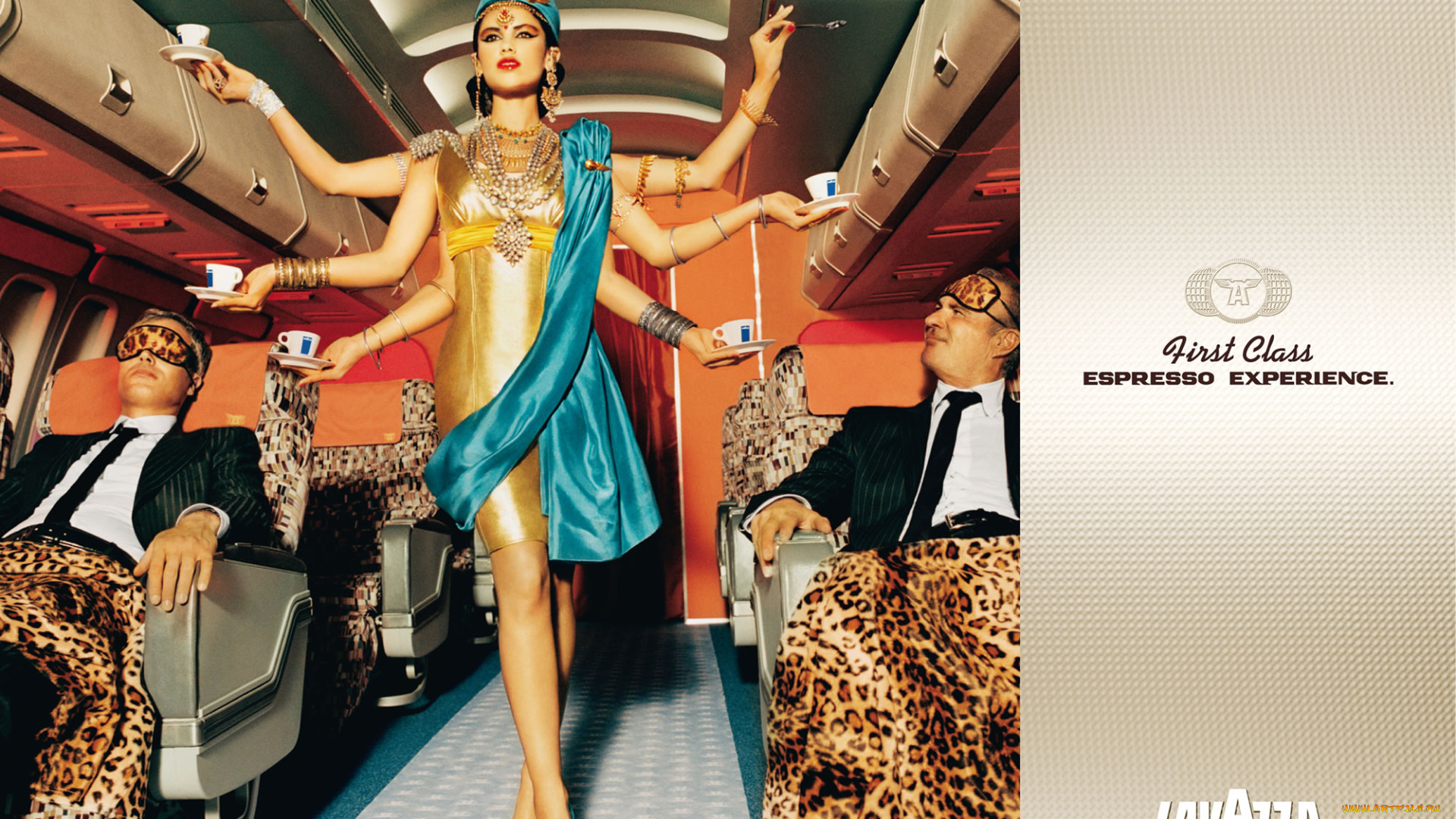 бренды, lavazza, девушка, кофе