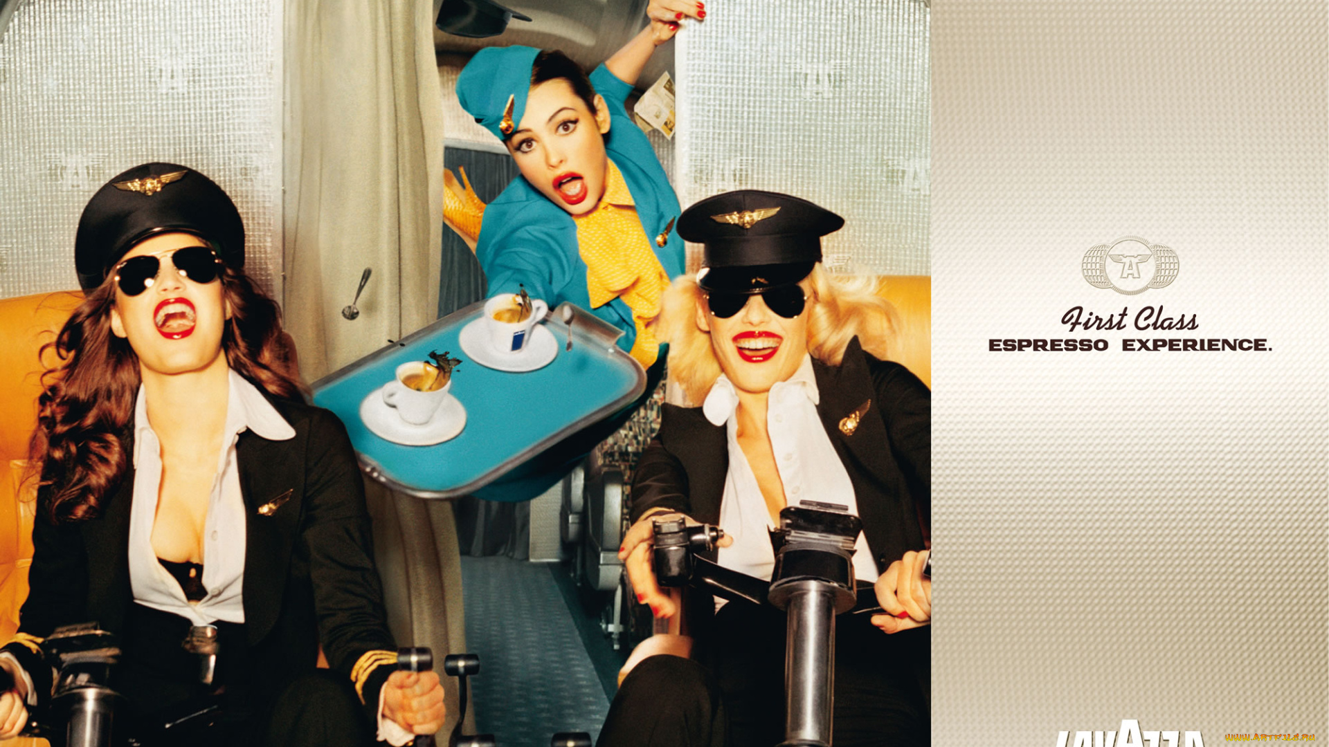 бренды, lavazza, кофе, девушка