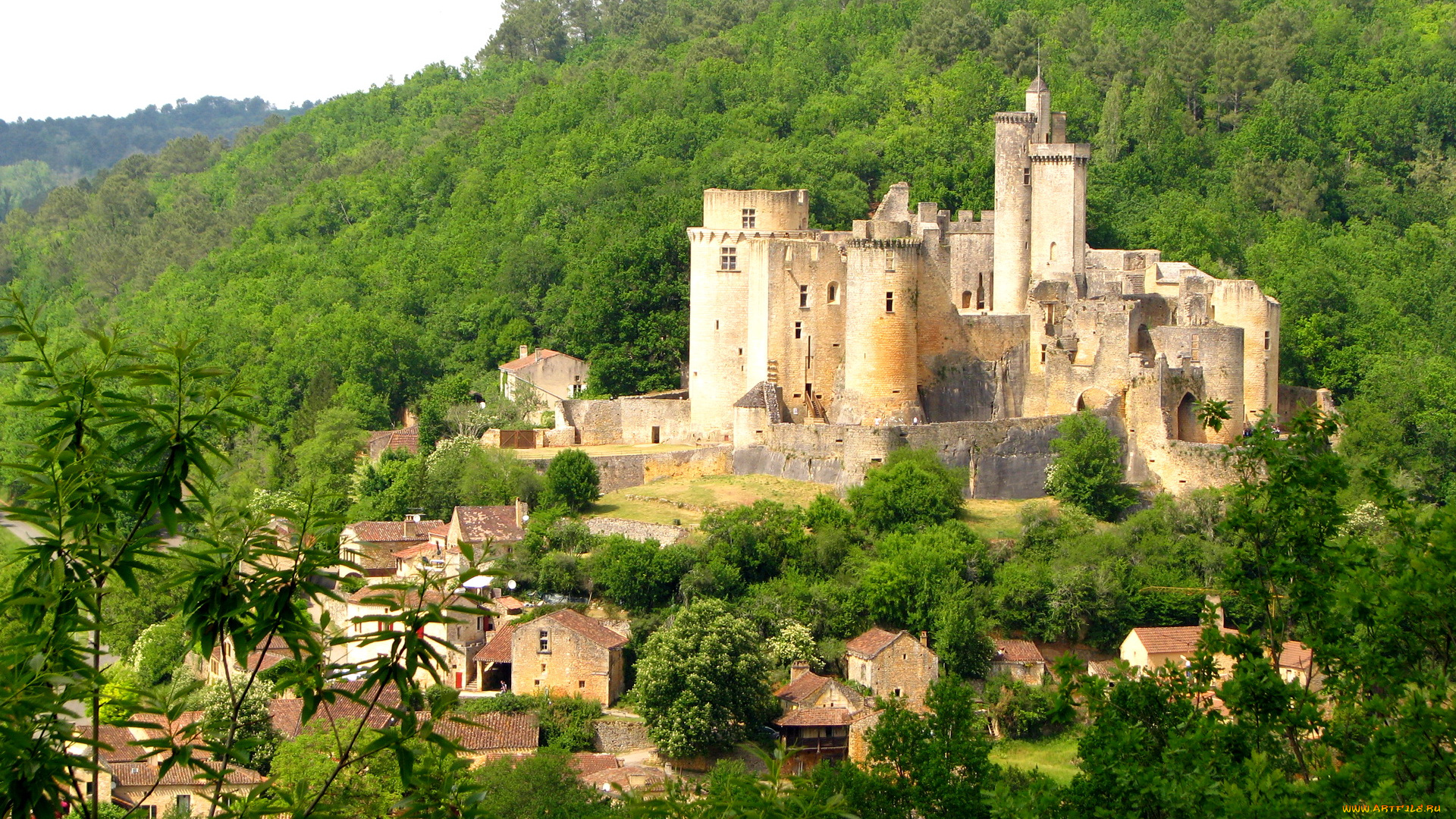 города, дворцы, замки, крепости, castle, bonaguil, france