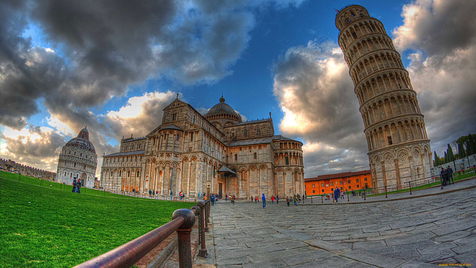 города, пиза, италия, пизанская, башня