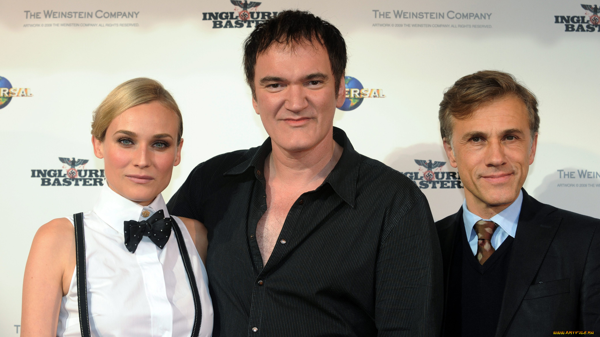 quentin, tarantino, diane, kruger, christoph, waltz, разное, знаменитости, бесславные, ублюдки
