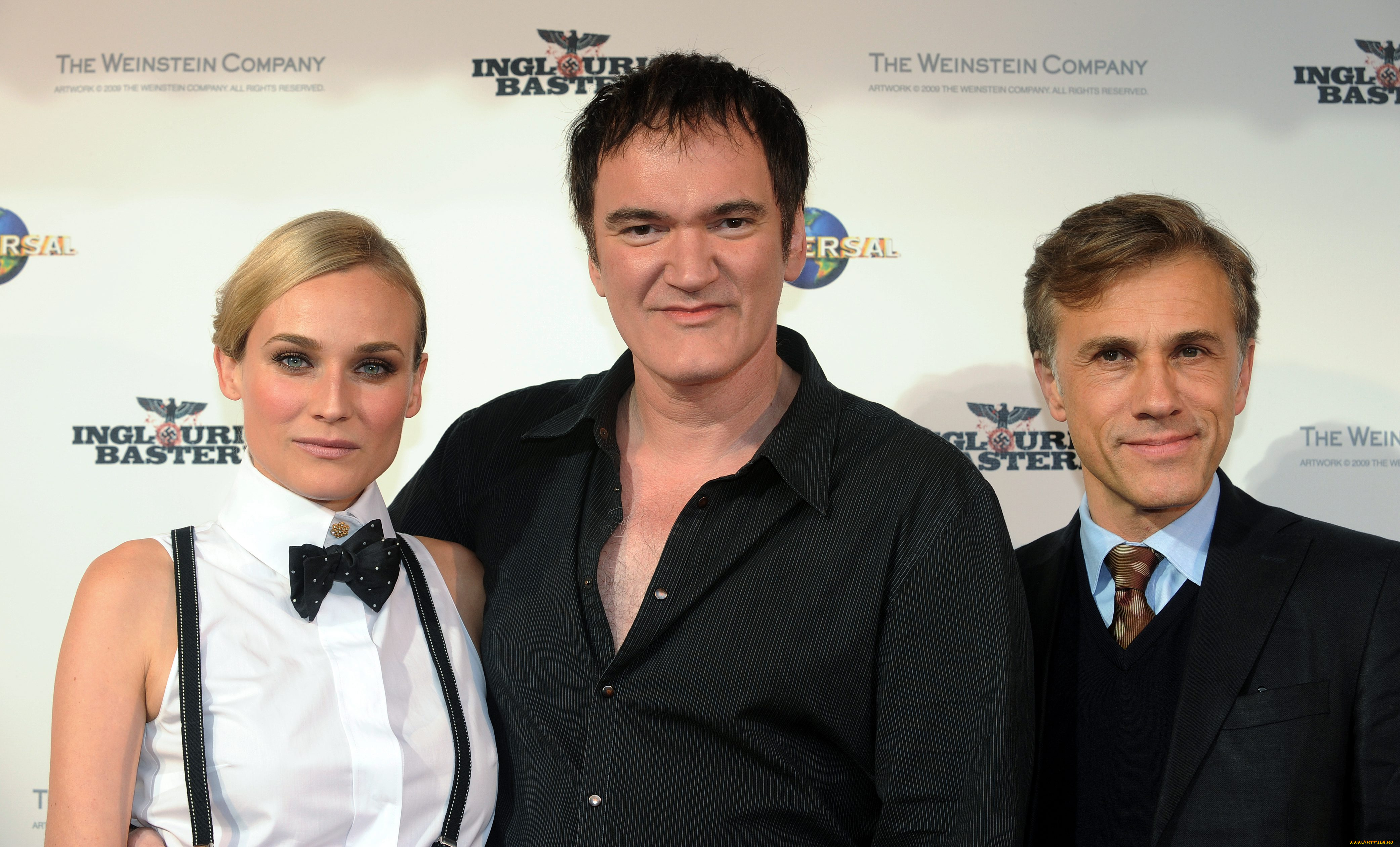 quentin, tarantino, diane, kruger, christoph, waltz, разное, знаменитости, бесславные, ублюдки