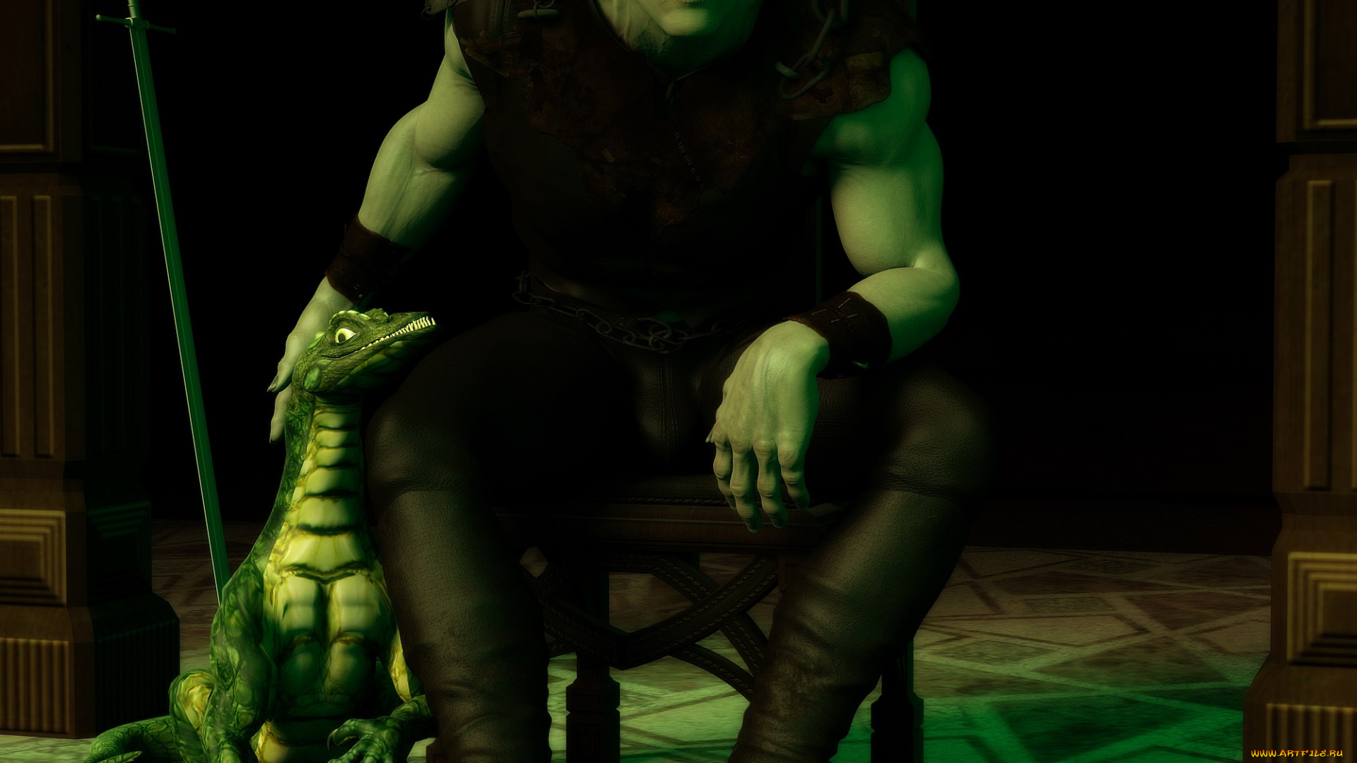 3д, графика, creatures, , существа, дракон, существо