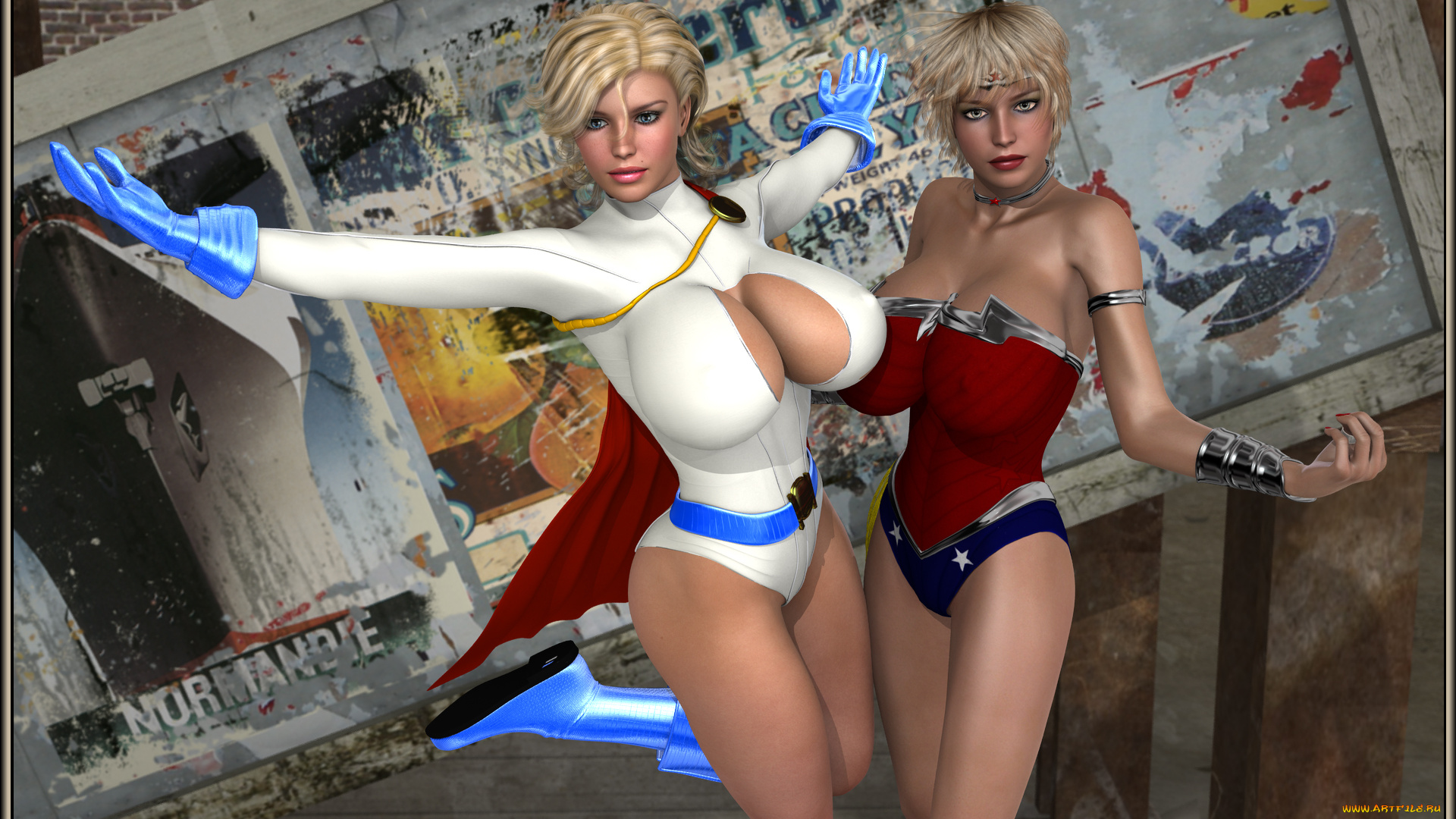 3д, графика, fantasy, , фантазия, девушки, супермен