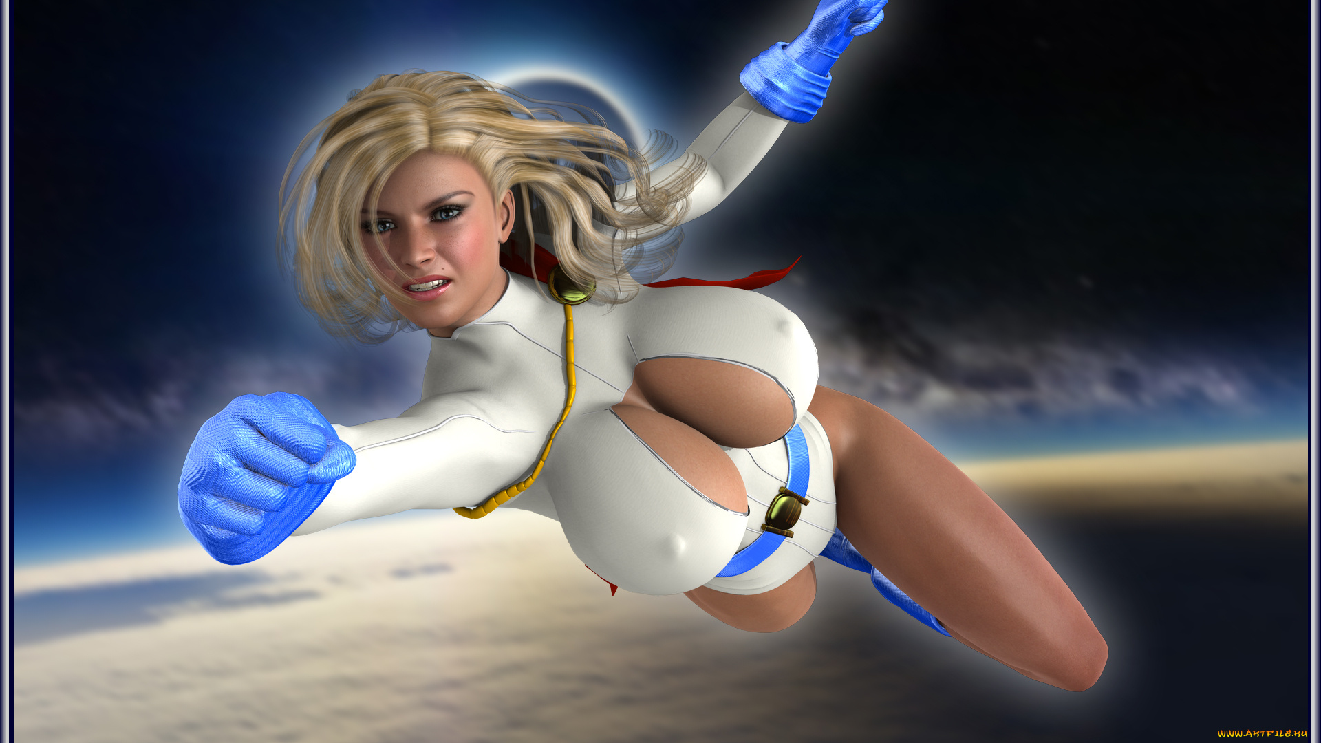 3д, графика, fantasy, , фантазия, лолет, супермен, девушка