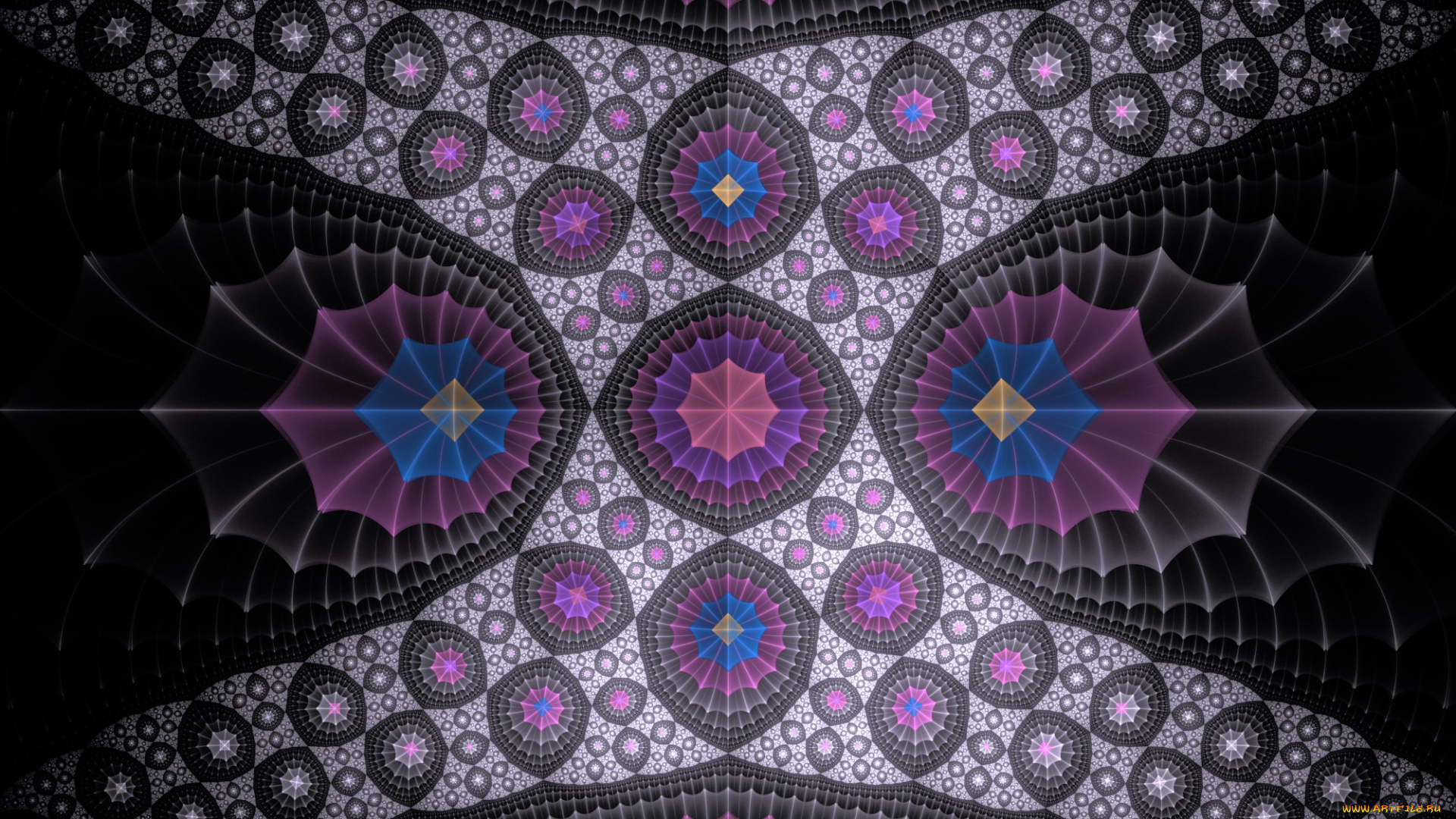 3д, графика, fractal, , фракталы, фон, цвета, узор