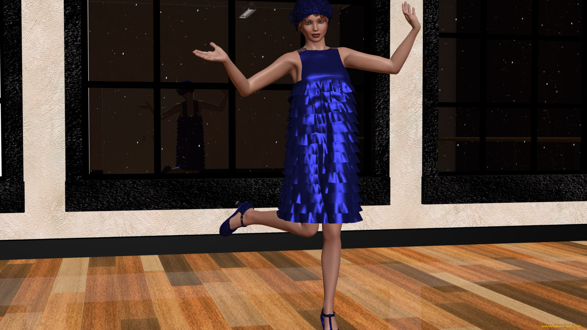 3д, графика, people, , люди, жест, платье, девушка