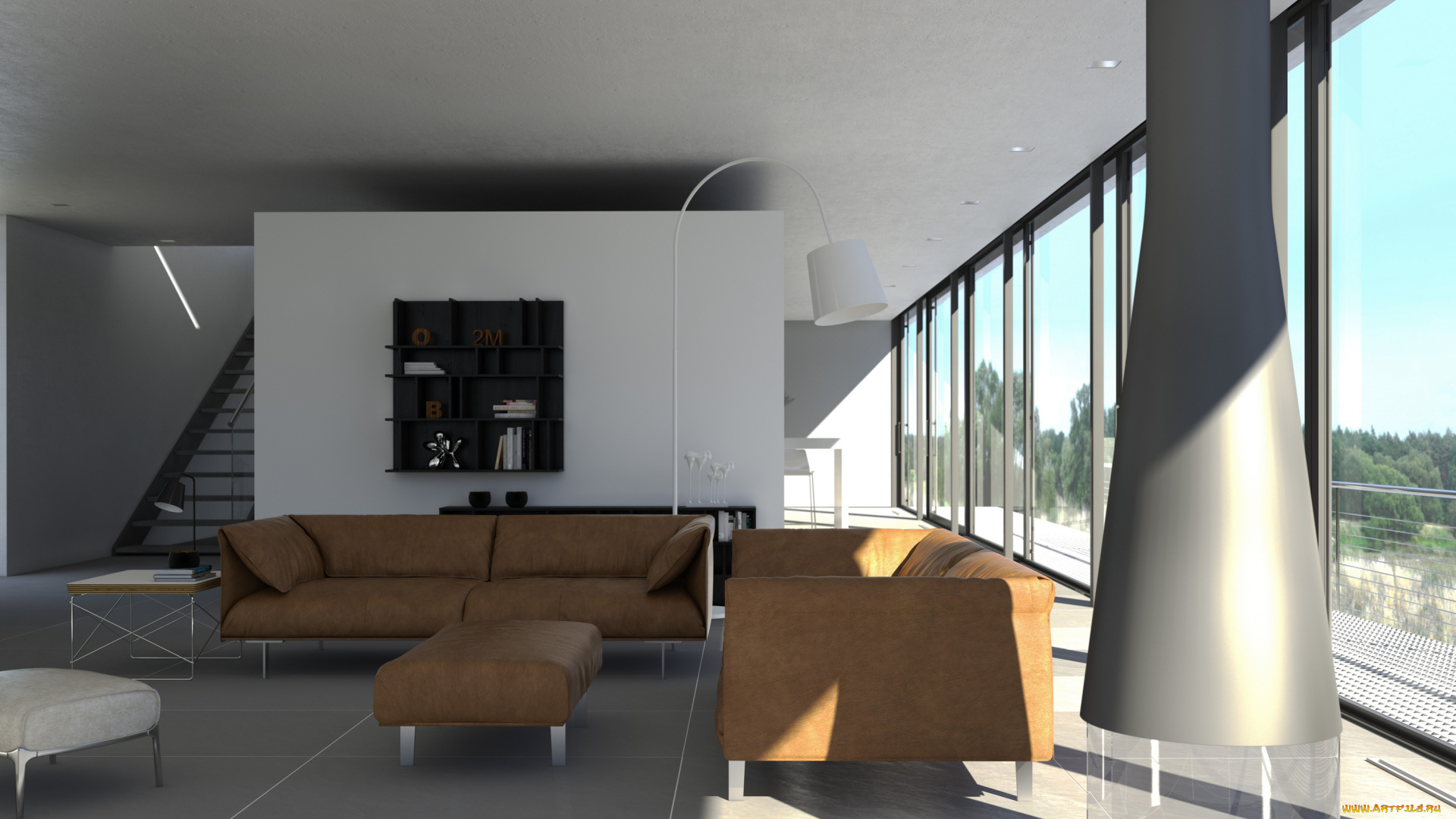 3д, графика, realism, , реализм, стиль, гостиная