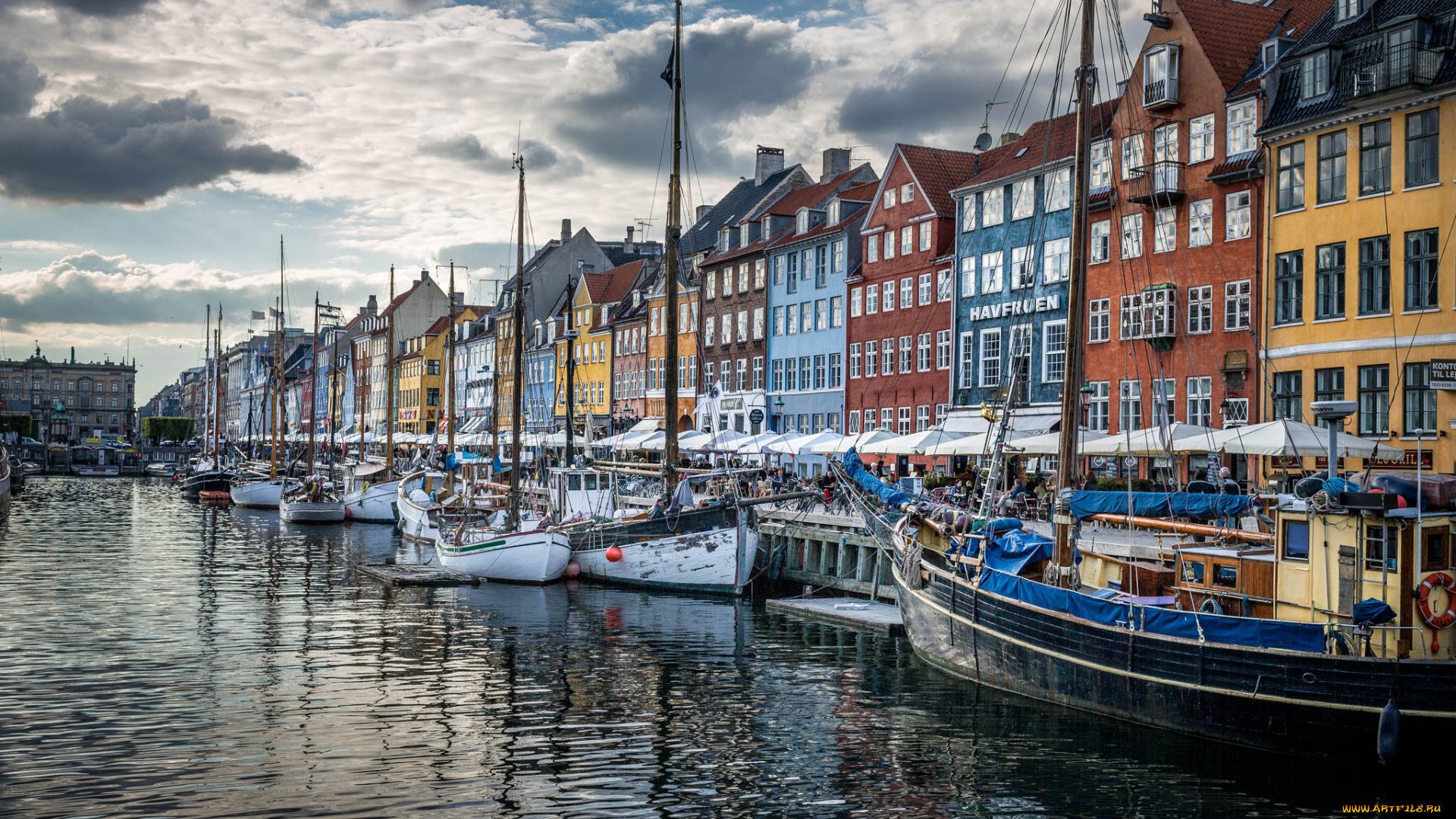 nyhavn, copehagen, denmark, корабли, порты, , , причалы, канал, пристань, суда