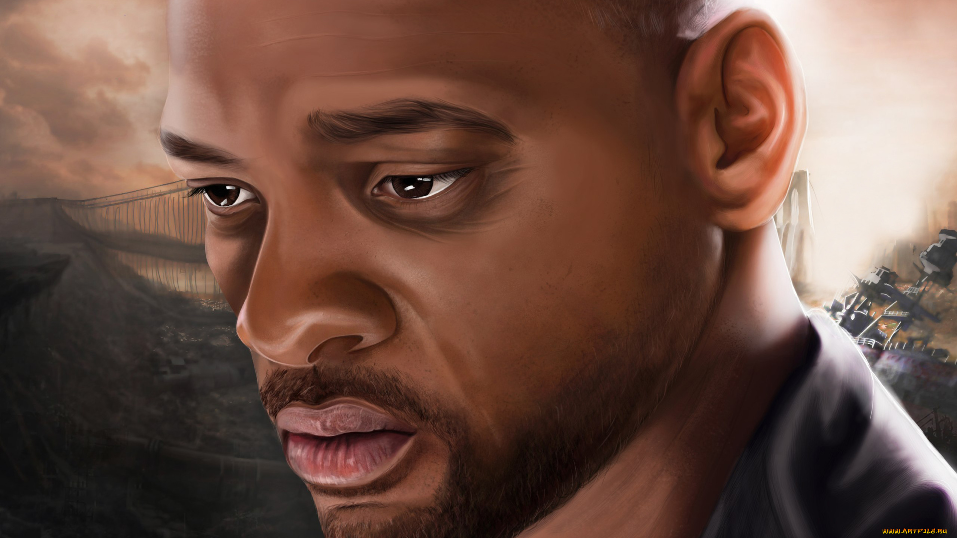 рисованные, люди, арт, will, smith, актёр